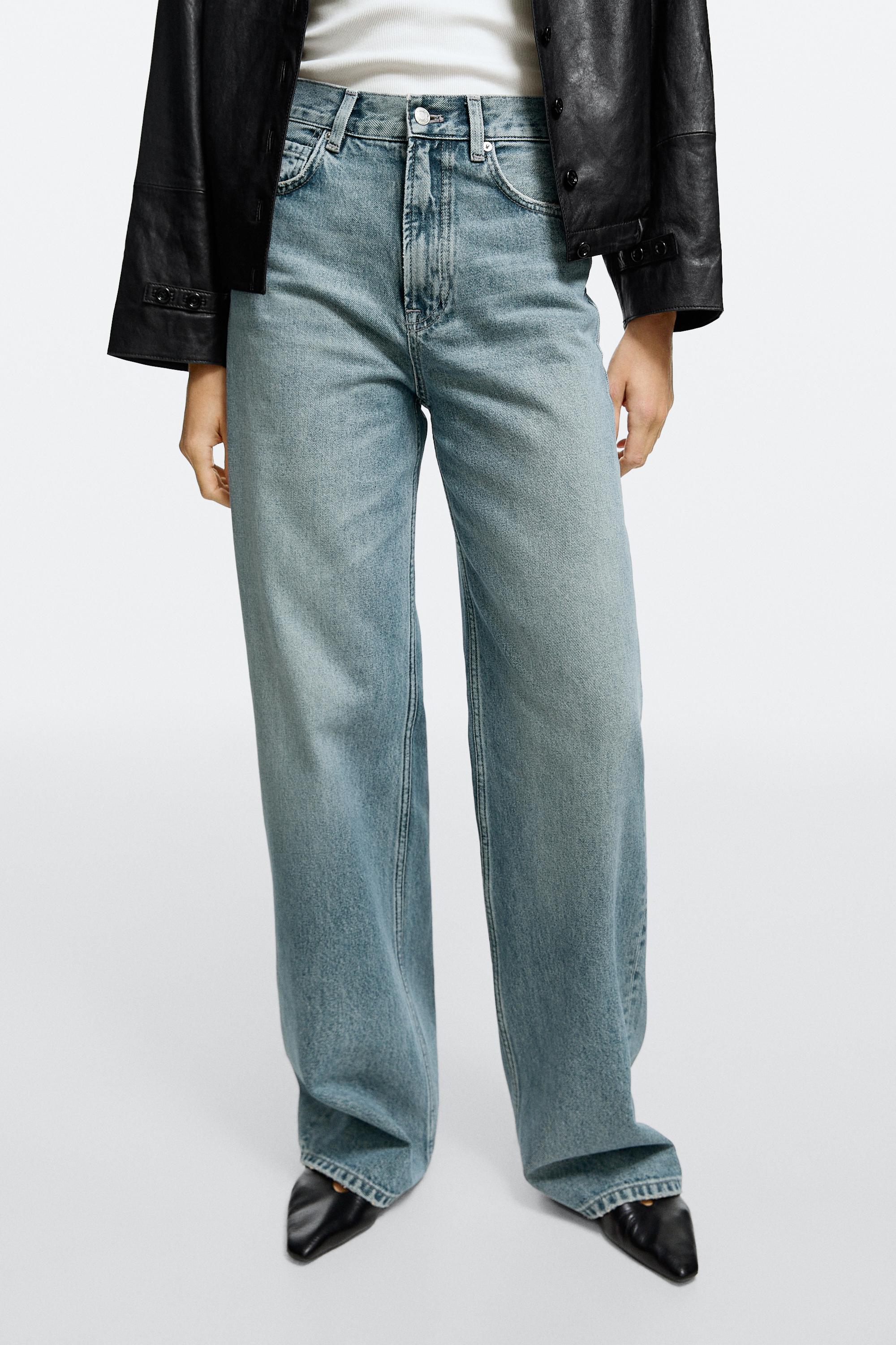 High-waist wide-leg jeans