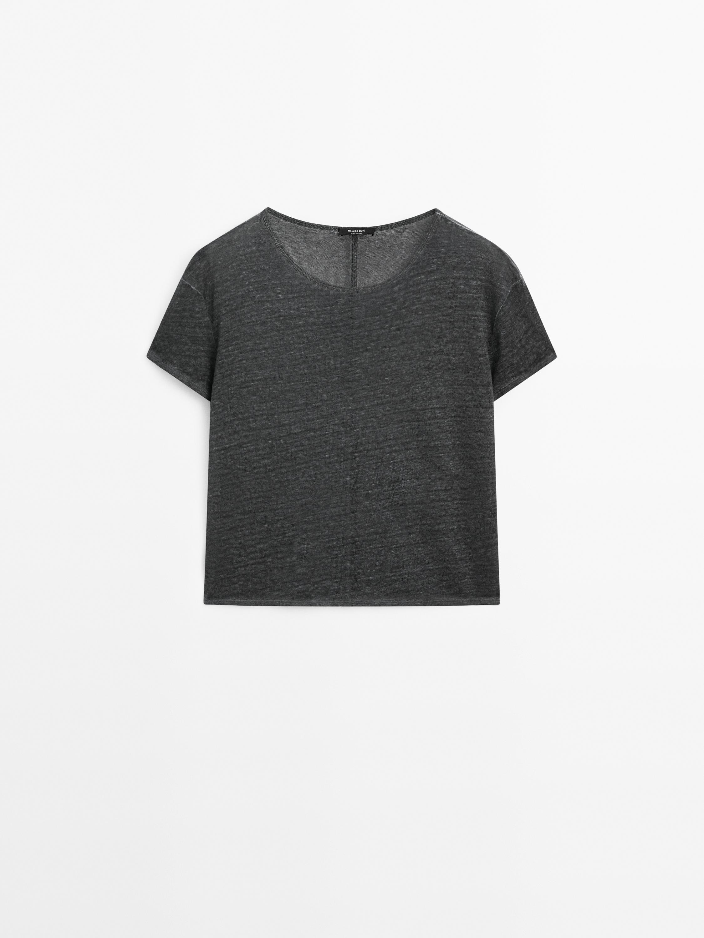 100% linen short sleeve T-shirt