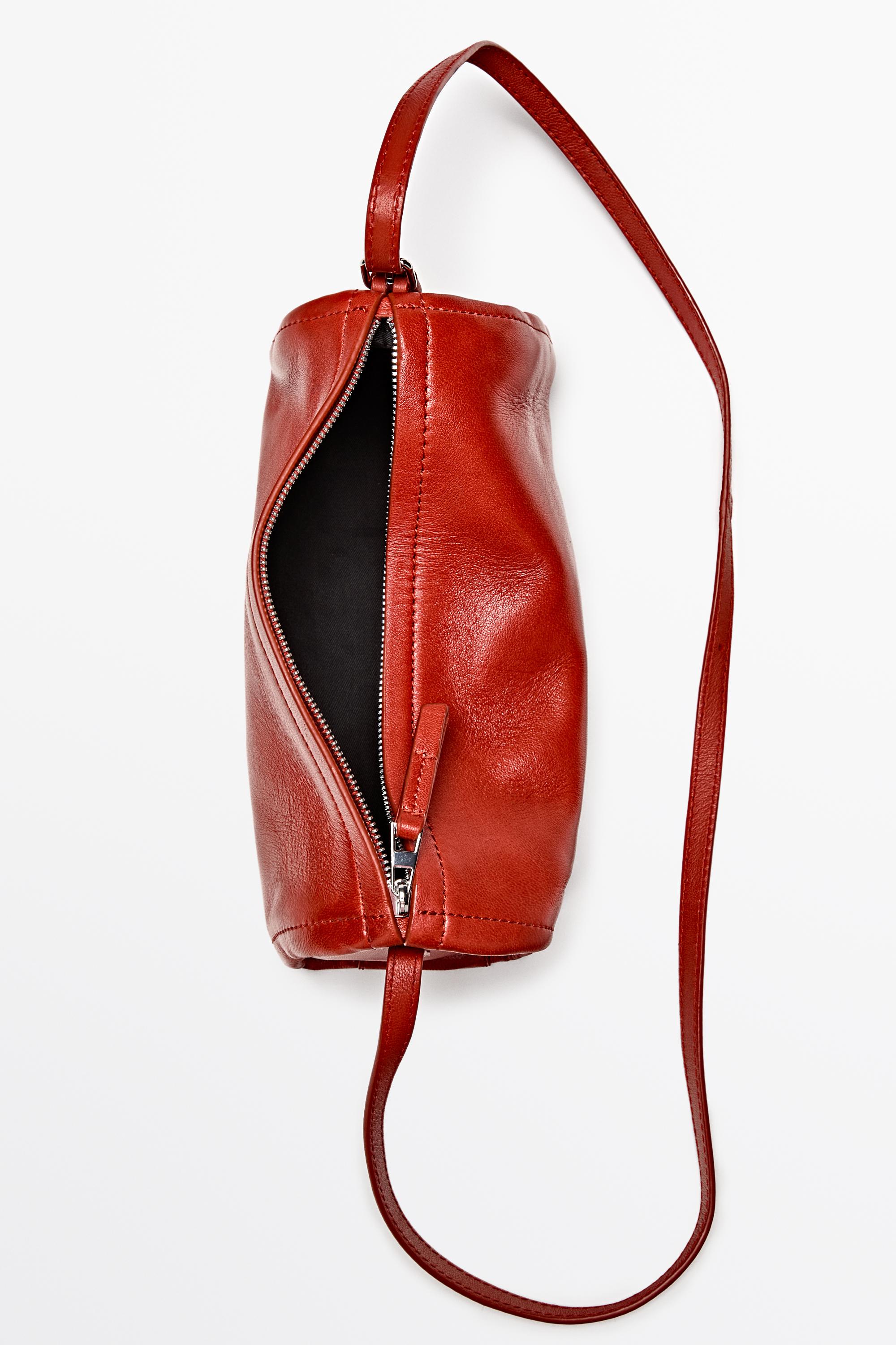 Nappa leather crossbody bag — CORAL RED