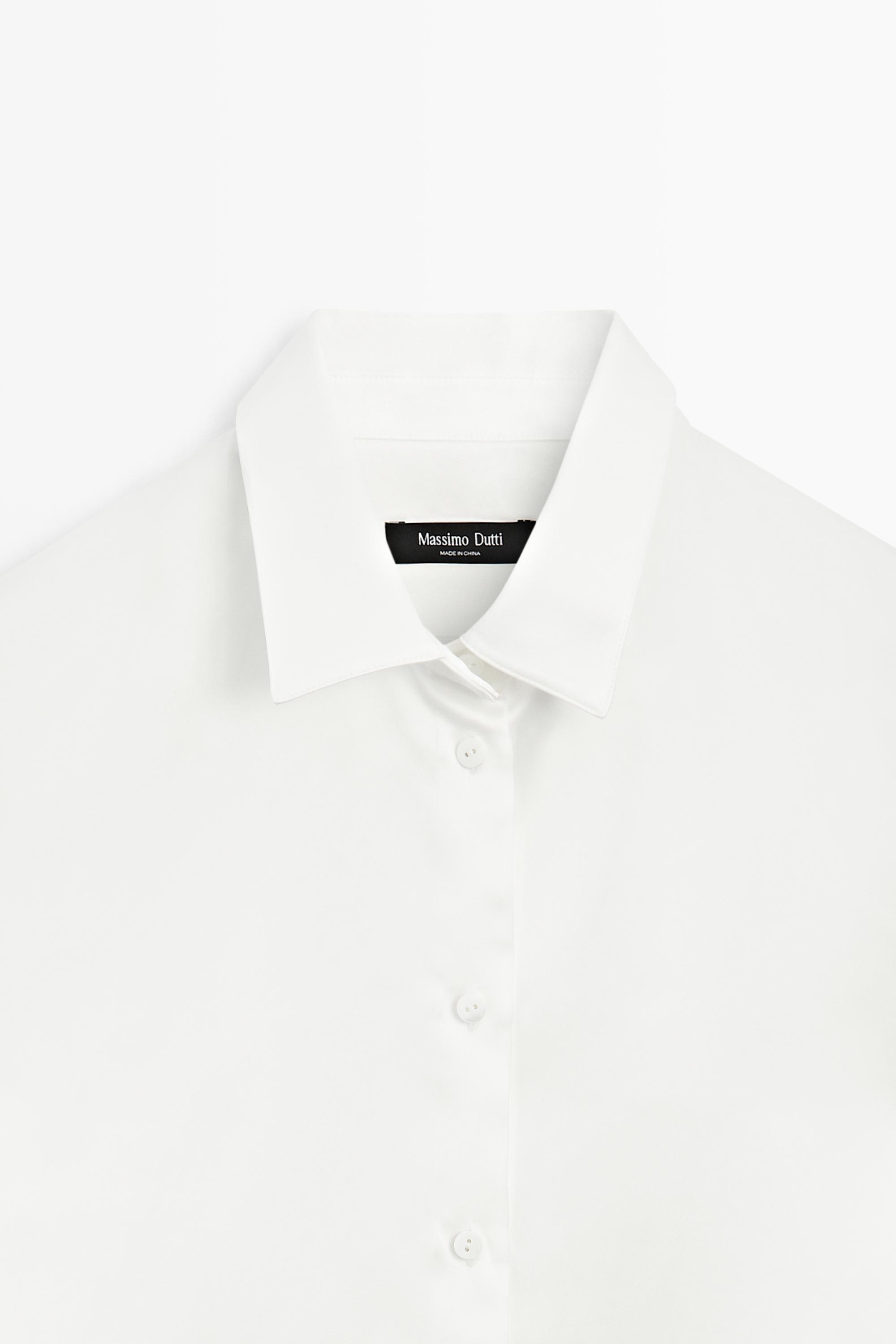 Massimo Dutti Dökümlü saten gömlek