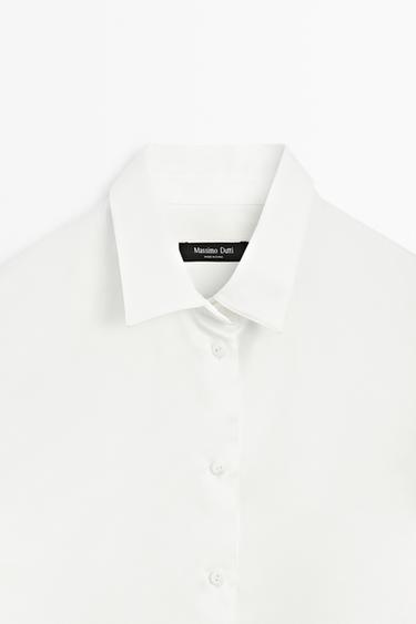 Flowing satin shirt — WHITE 9