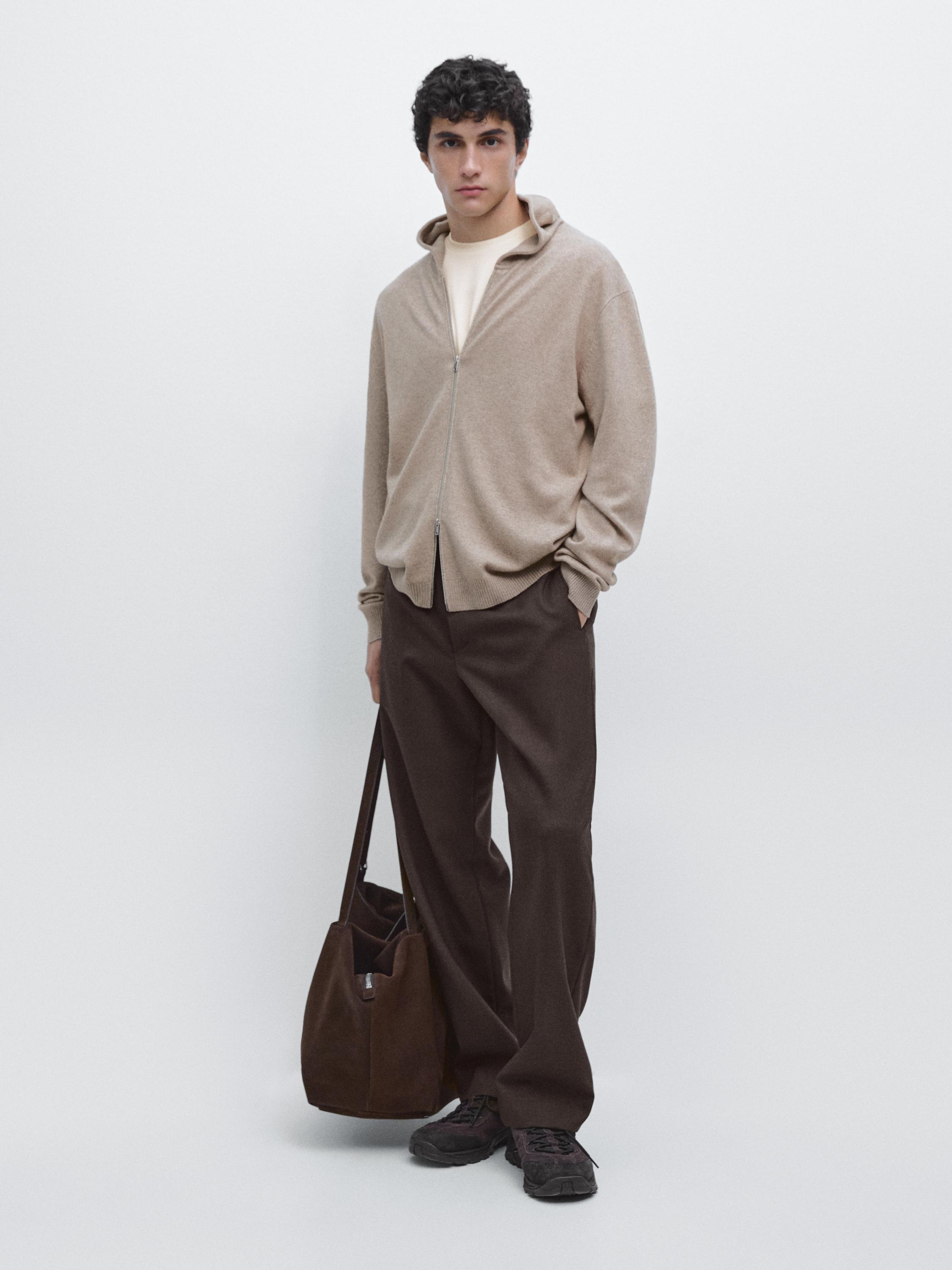 Cardigan laine à capuche