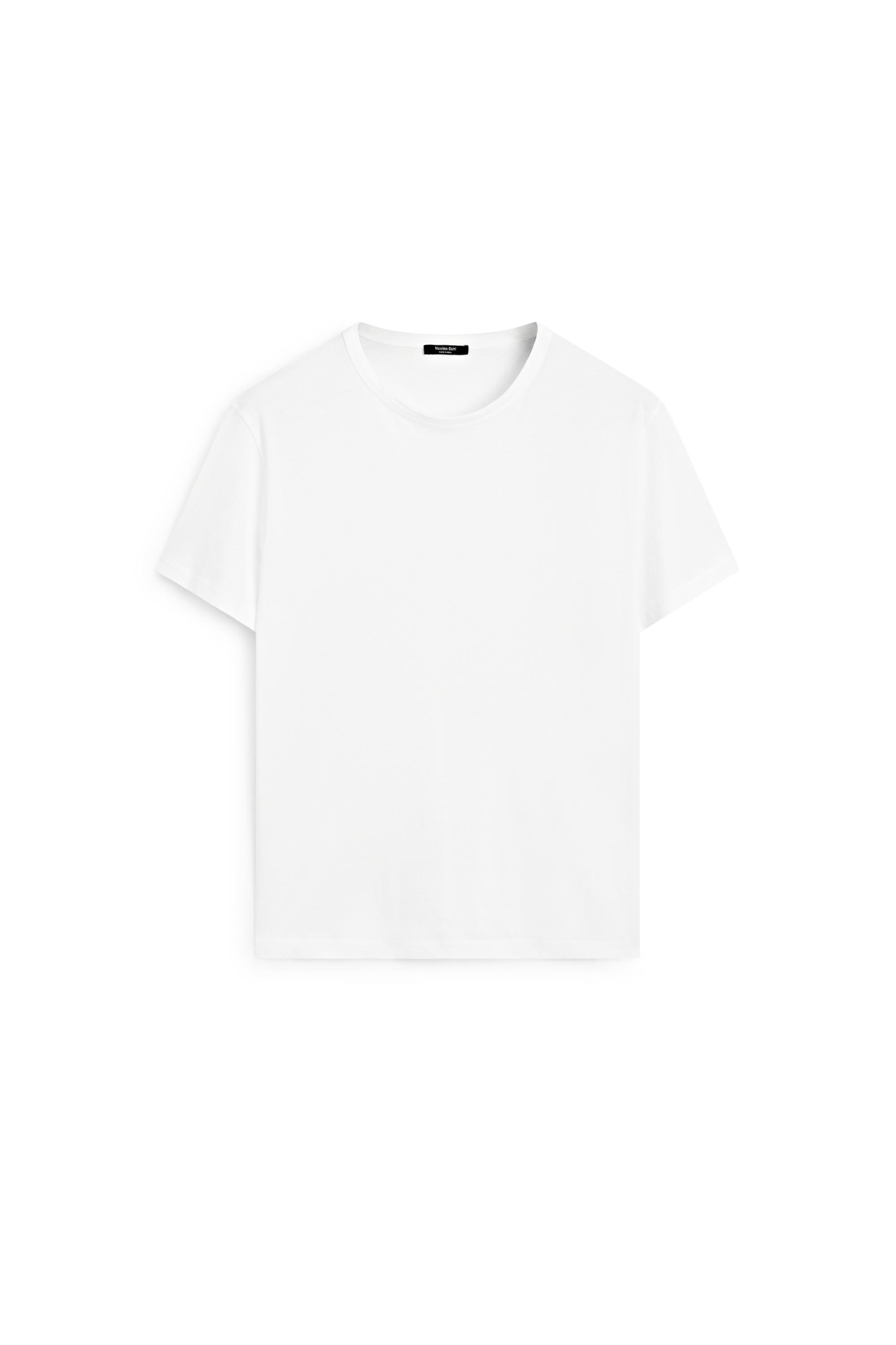 100% cotton short-sleeve T-shirt — Off white