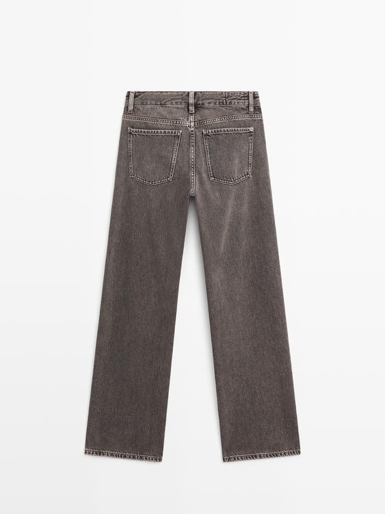 Straight fit düşük bel jean