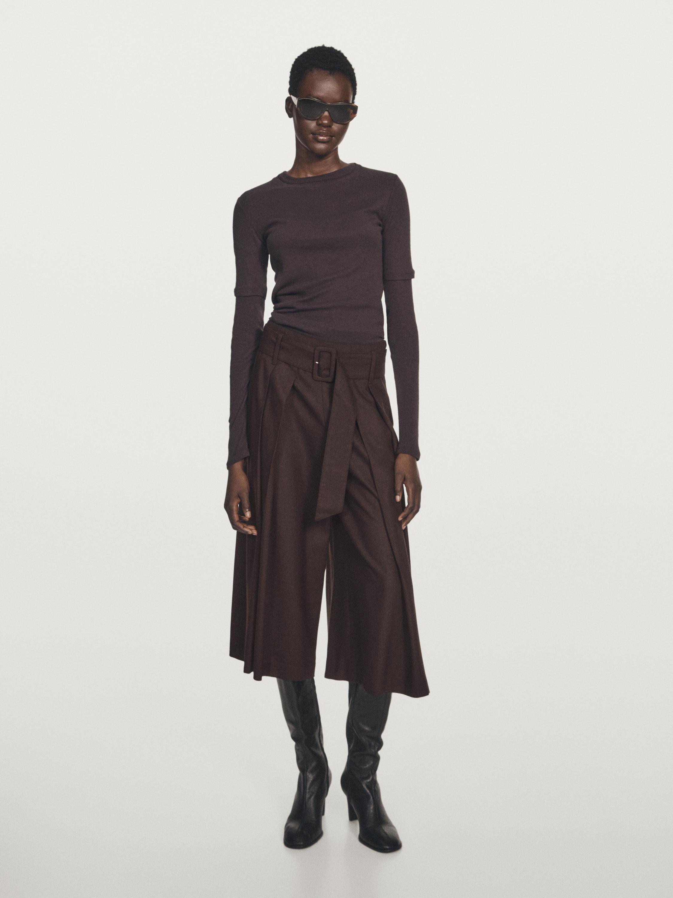 Skort with belt