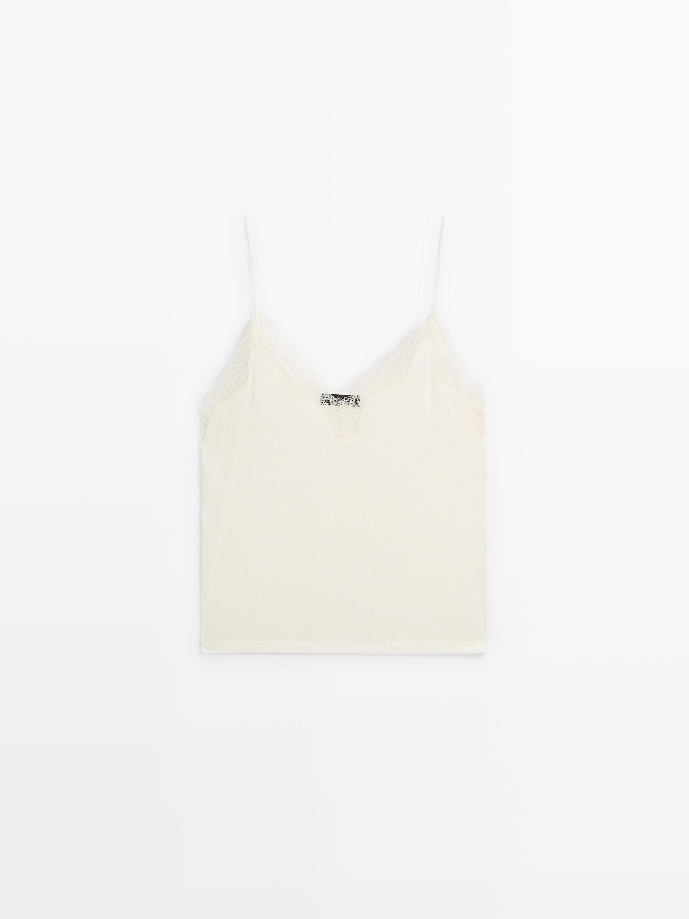 Camisole top with lace detail