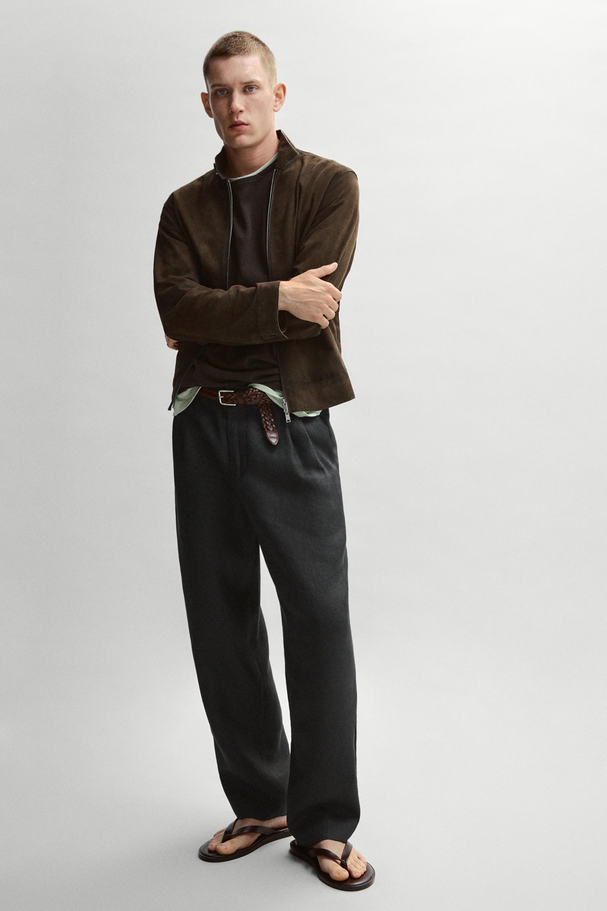 Suede leather jacket — Chocolate