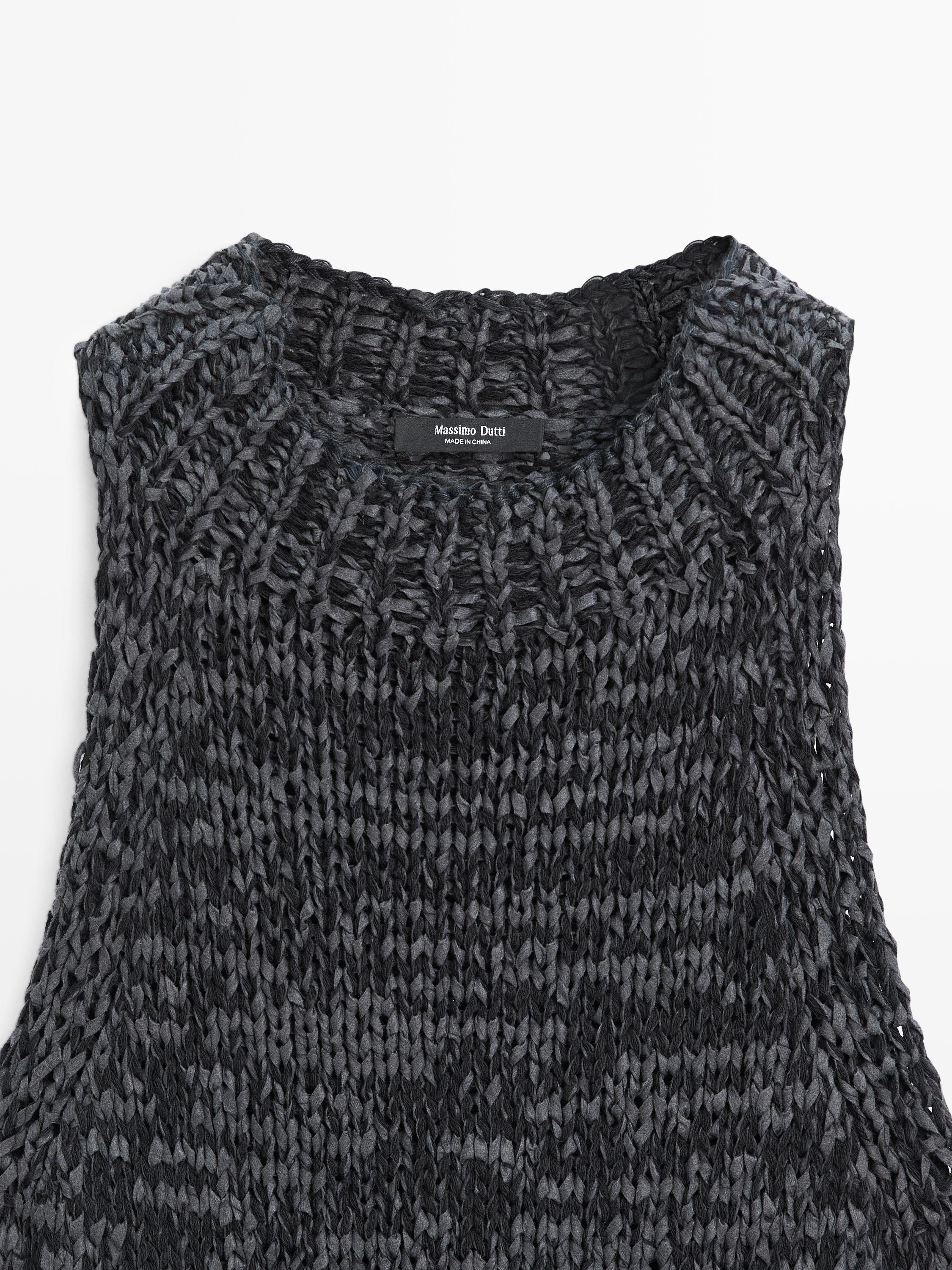 Flecked knit halter top — LEAD