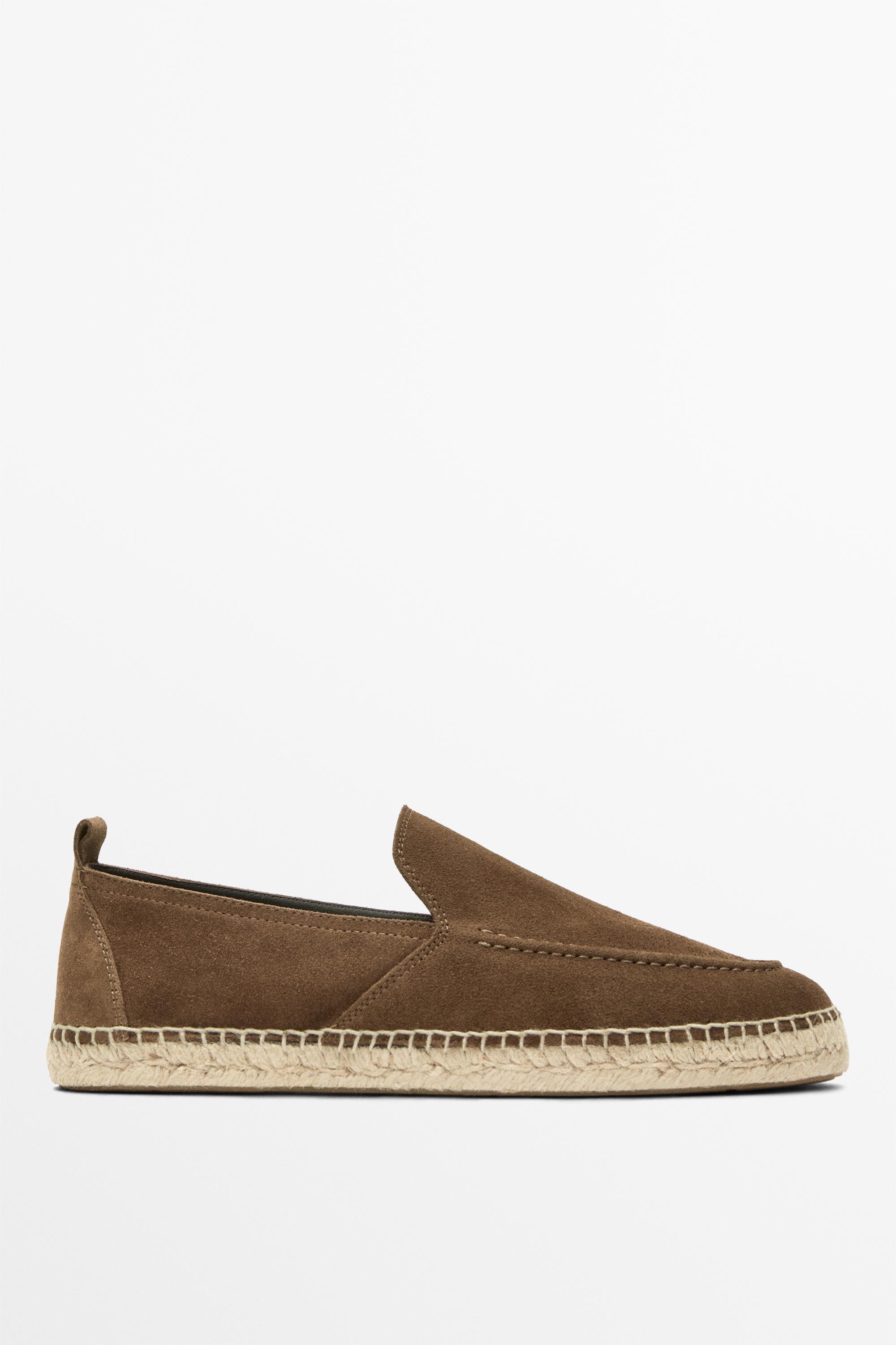 Leather espadrilles with moc toe — OCHRE