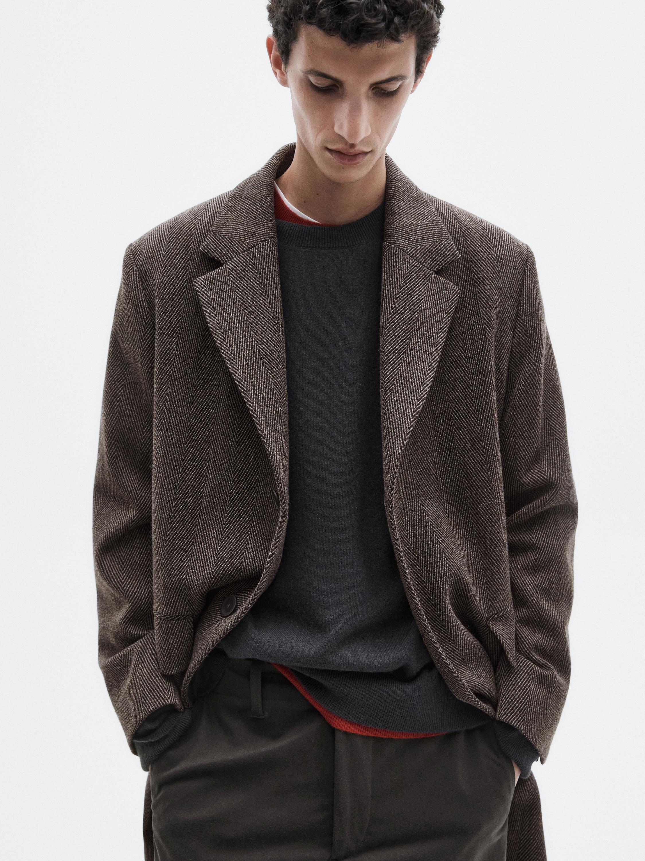 Manteau long à chevrons - LIMITED