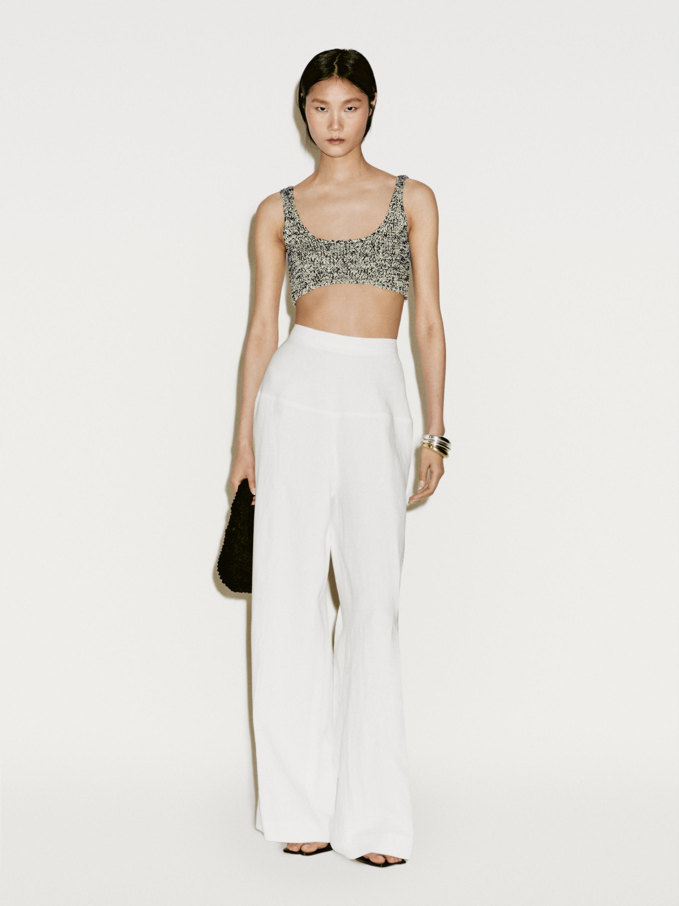 Short knit cotton blend bralette - Limited Edition