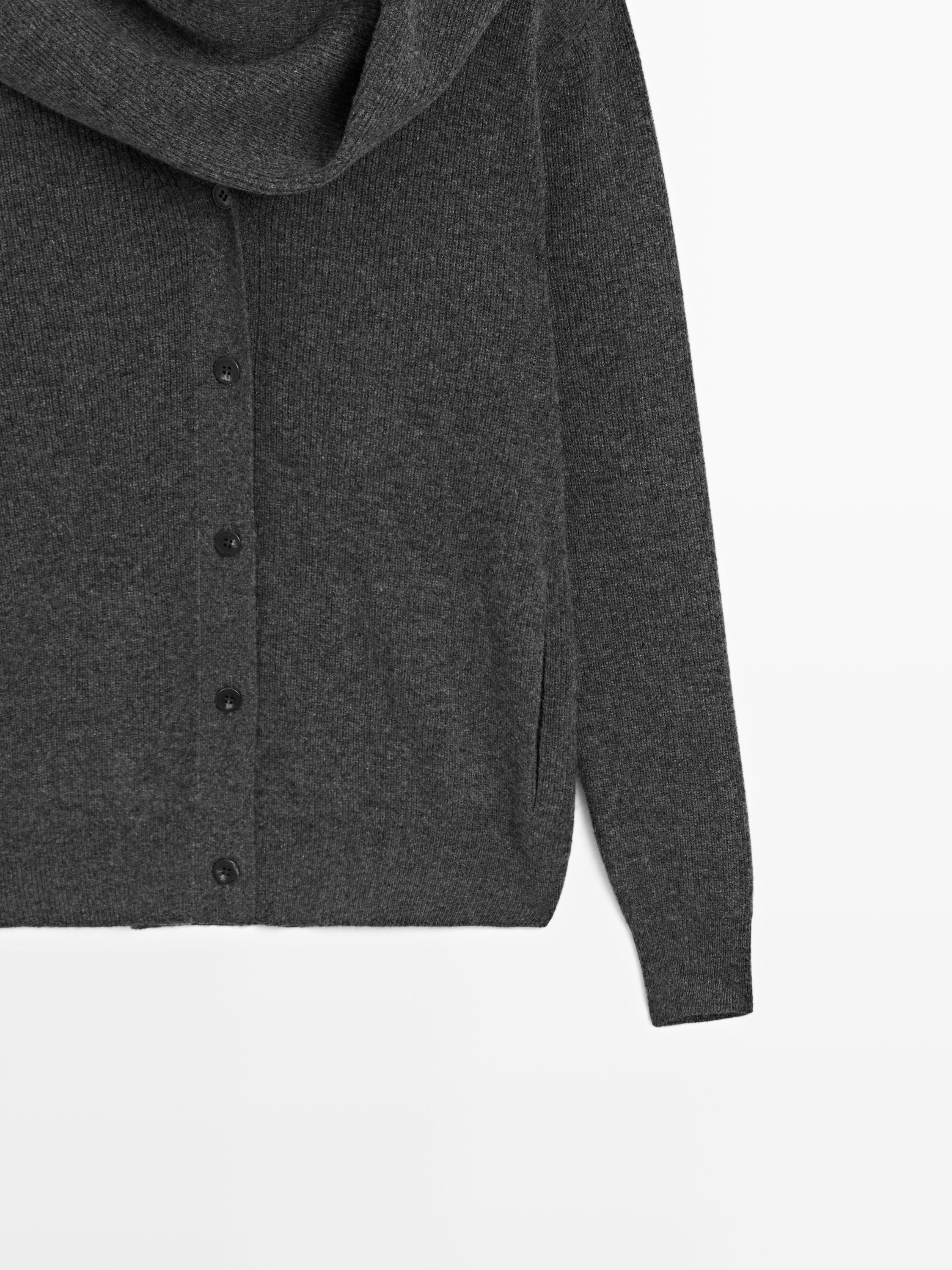 Cardigan avec écharpe 100 % laine