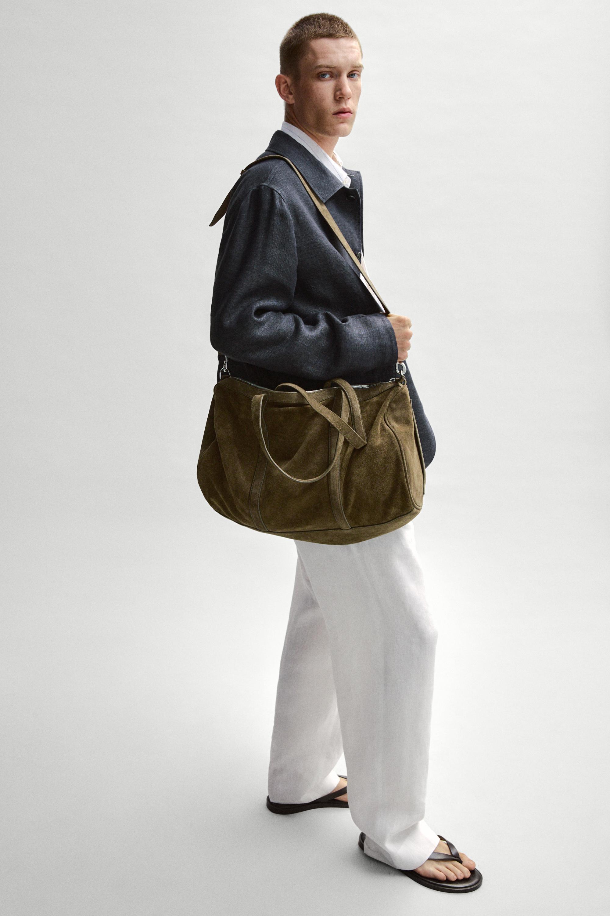 100% linen total look melange overshirt — INK BLUE