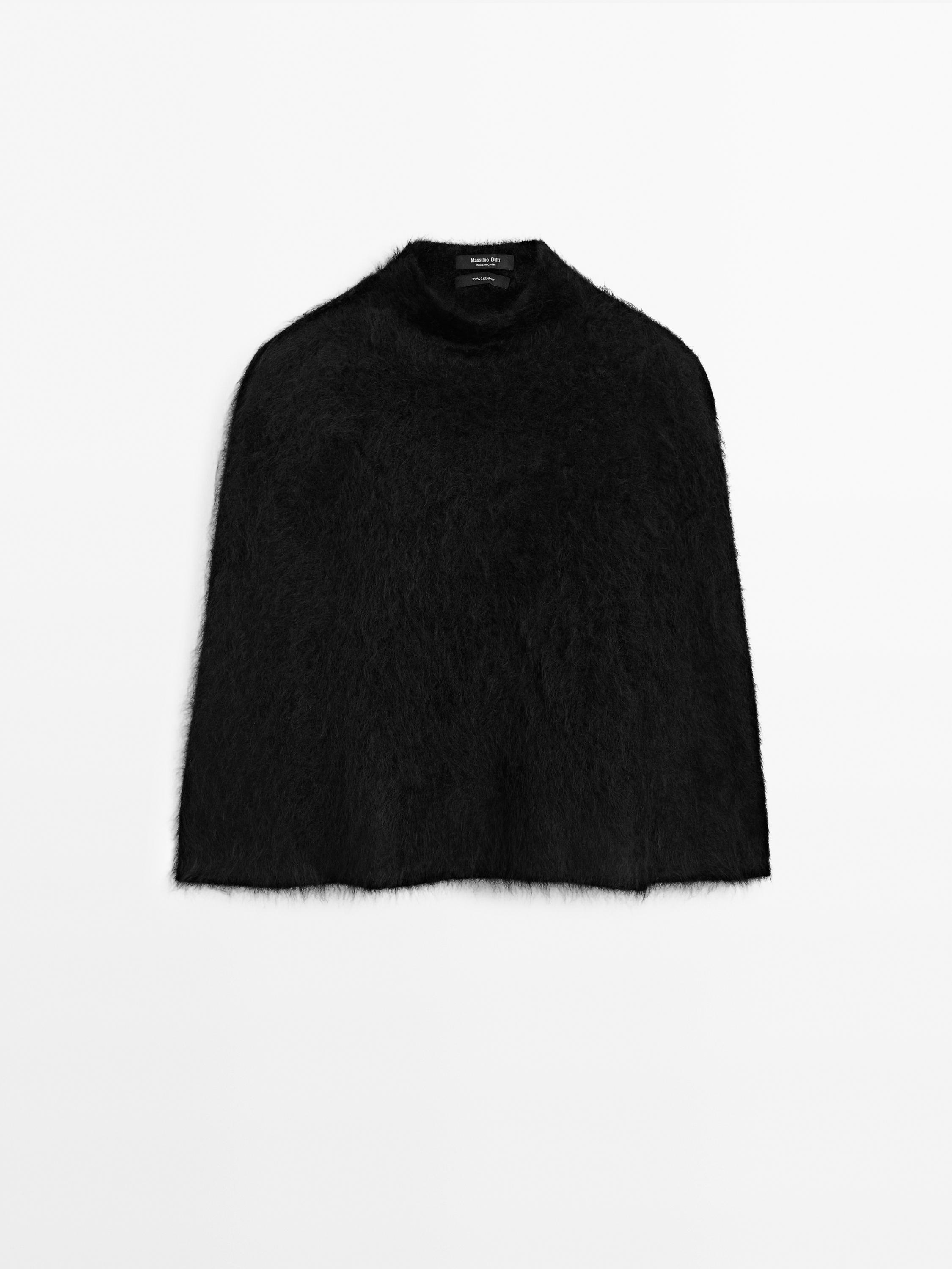 100% cashmere brushed finish cape