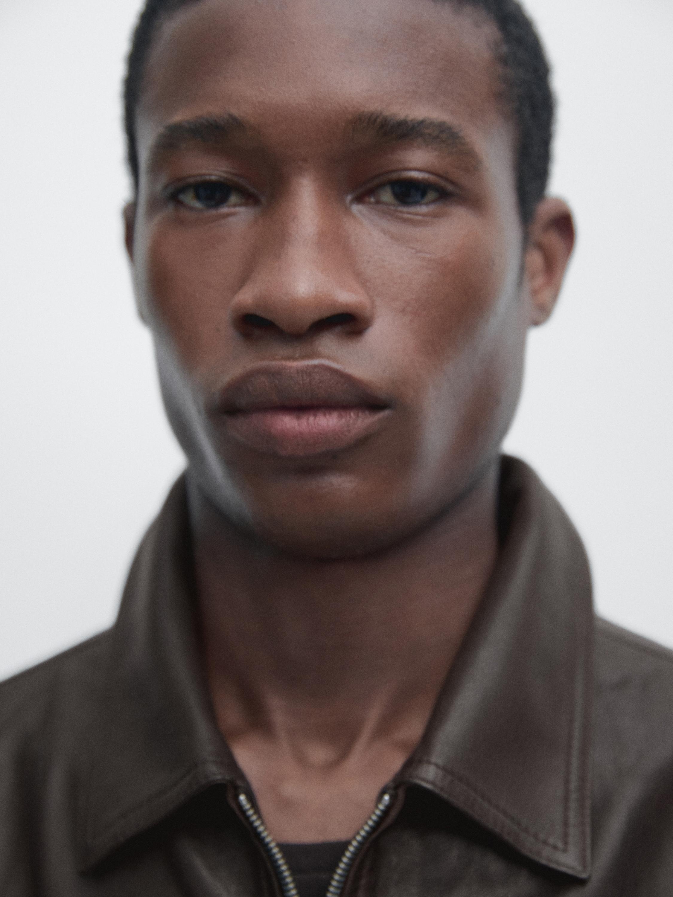 Nappa leather jacket — BROWN