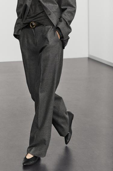 100% wool flannel suit pants — DARK GREY 3