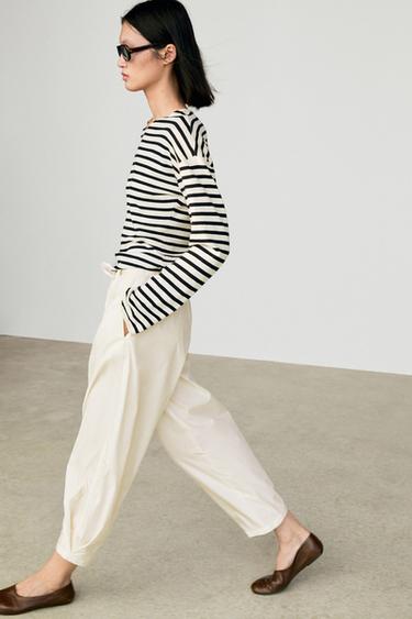 100% cotton long sleeve striped sweater — NAVY BLUE 5