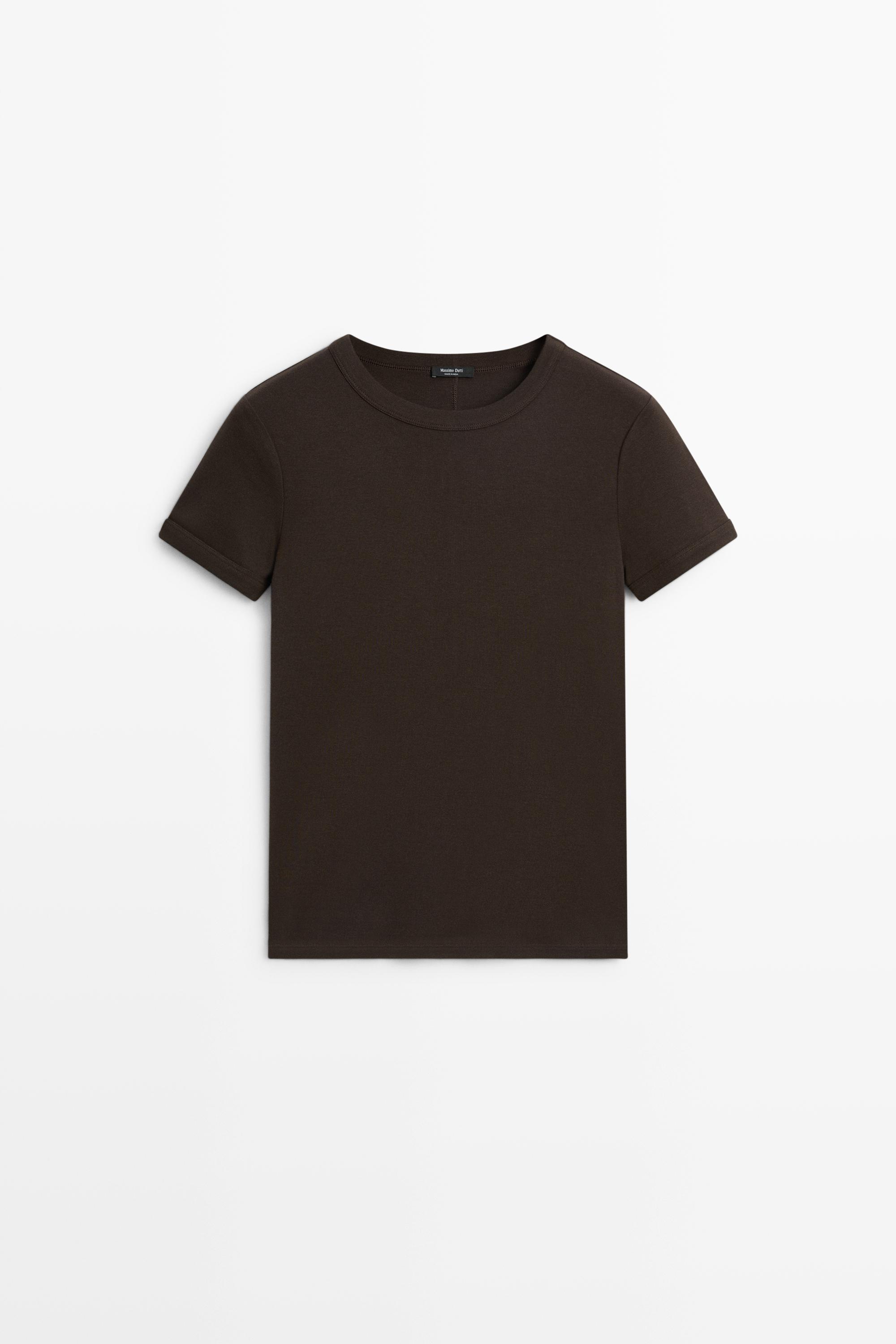 Ribbed short sleeve T-shirt