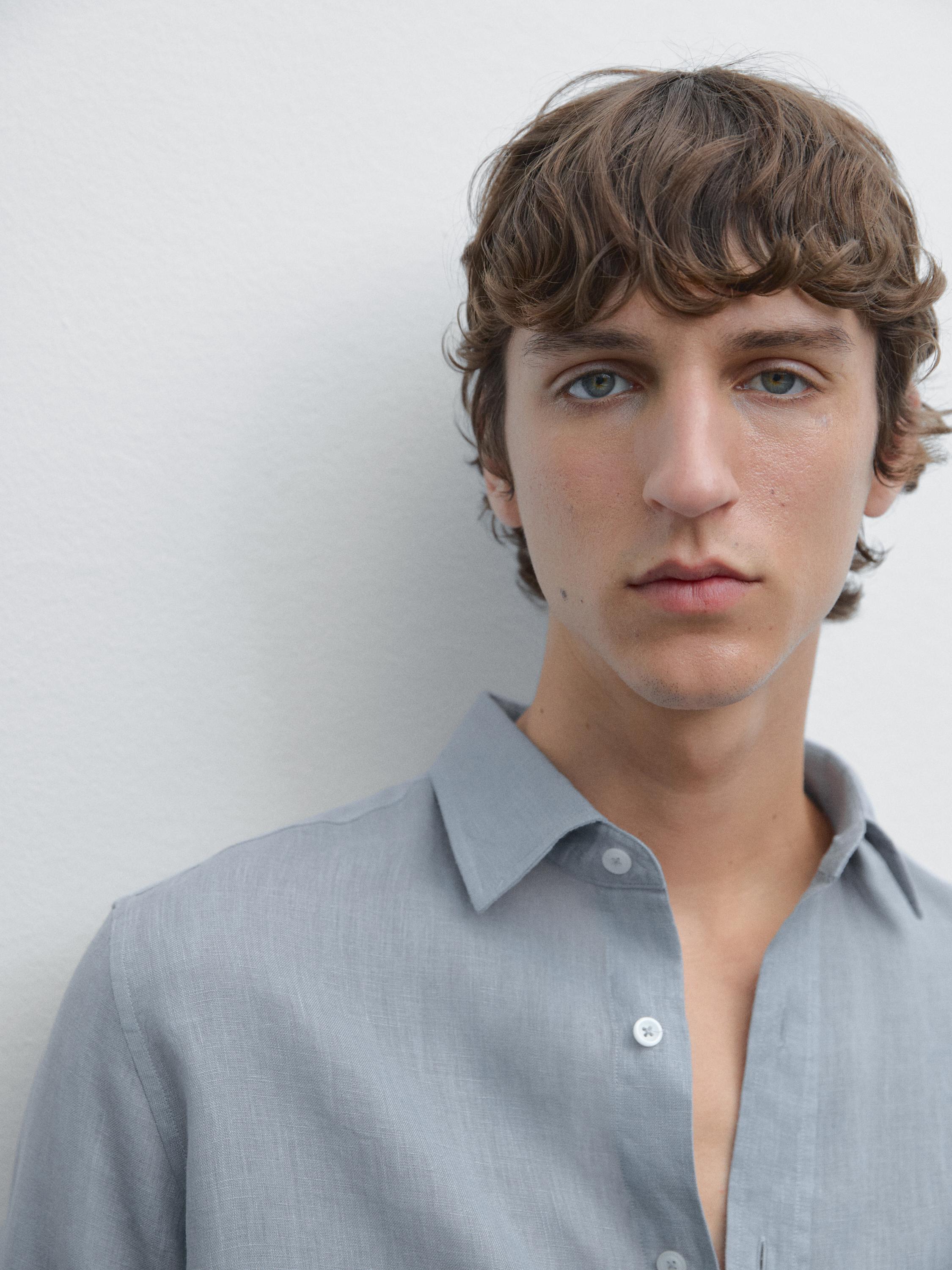 100% linen regular fit shirt