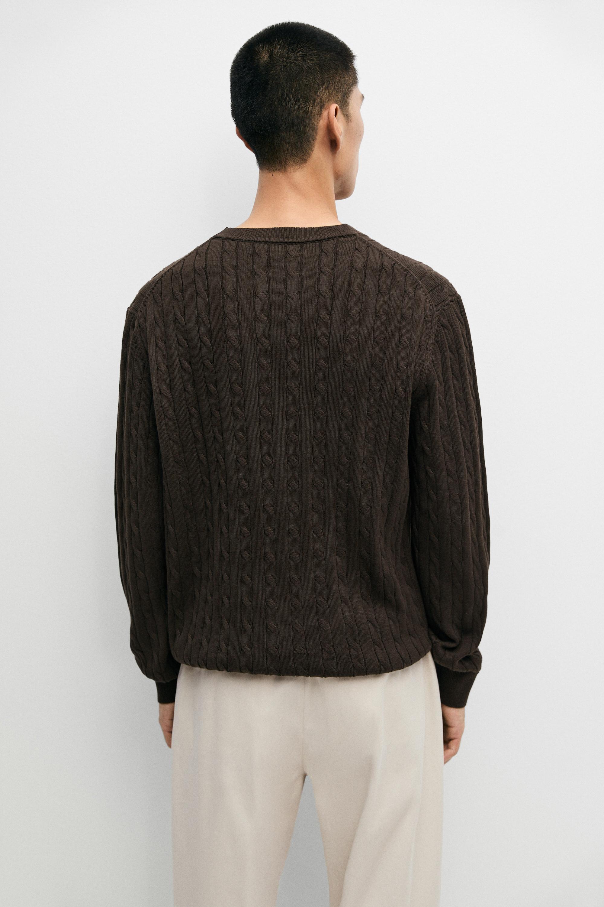 Massimo Dutti Örgü desenli bisiklet yaka triko kazak