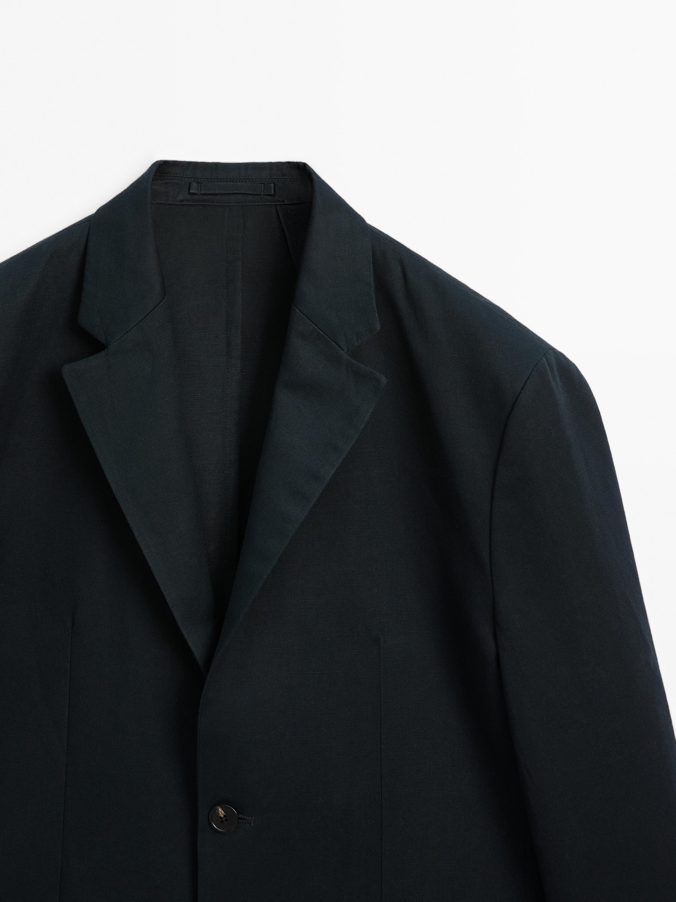 Soft cotton blend blazer
