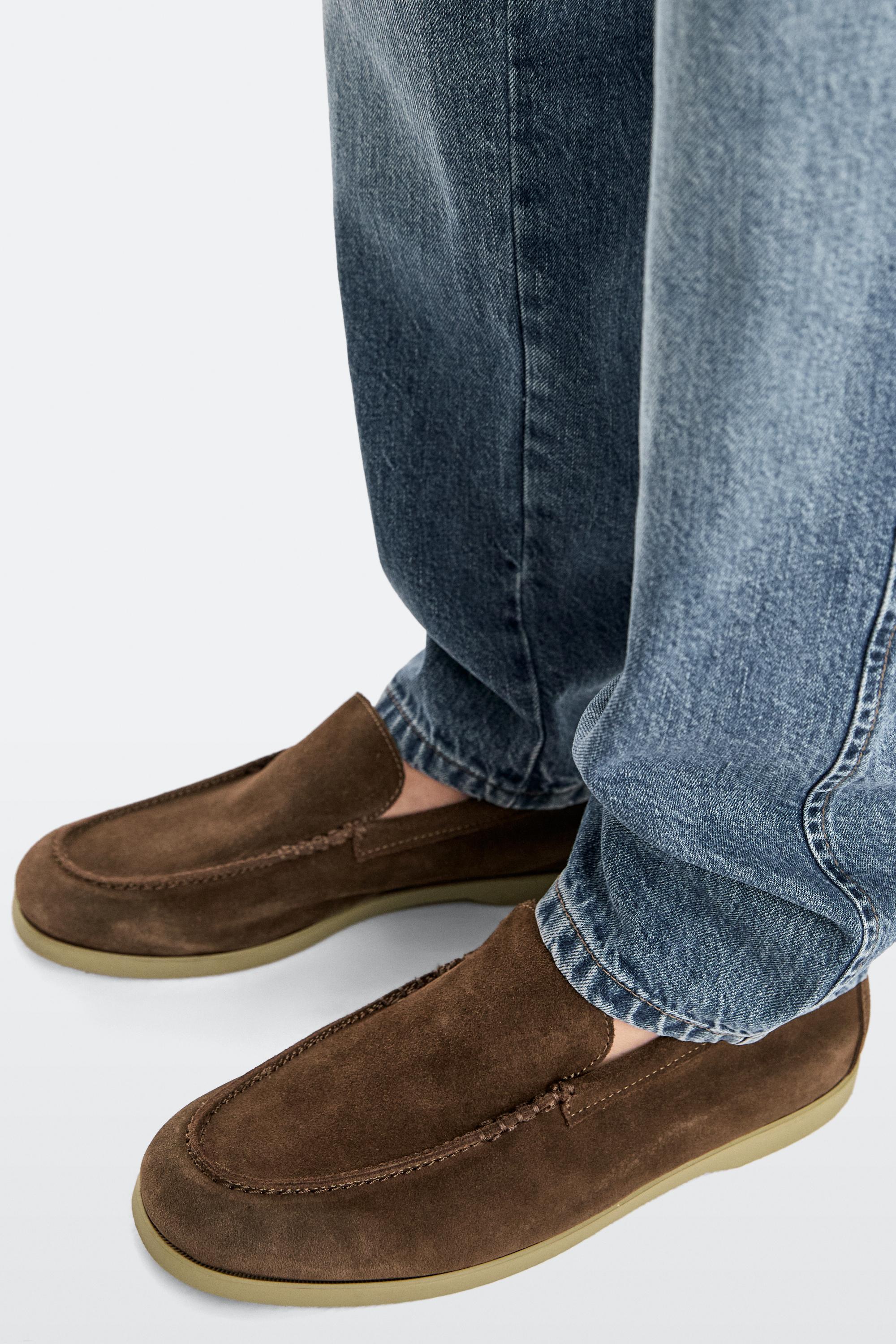 Soft split leather loafers — OCHRE