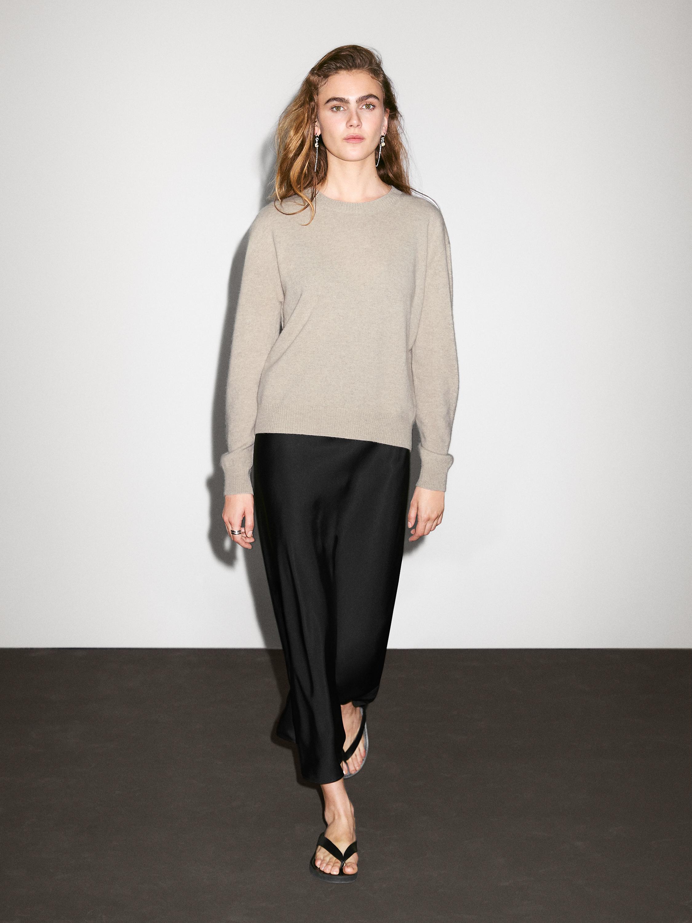 Jersey cuello redondo 100% cashmere