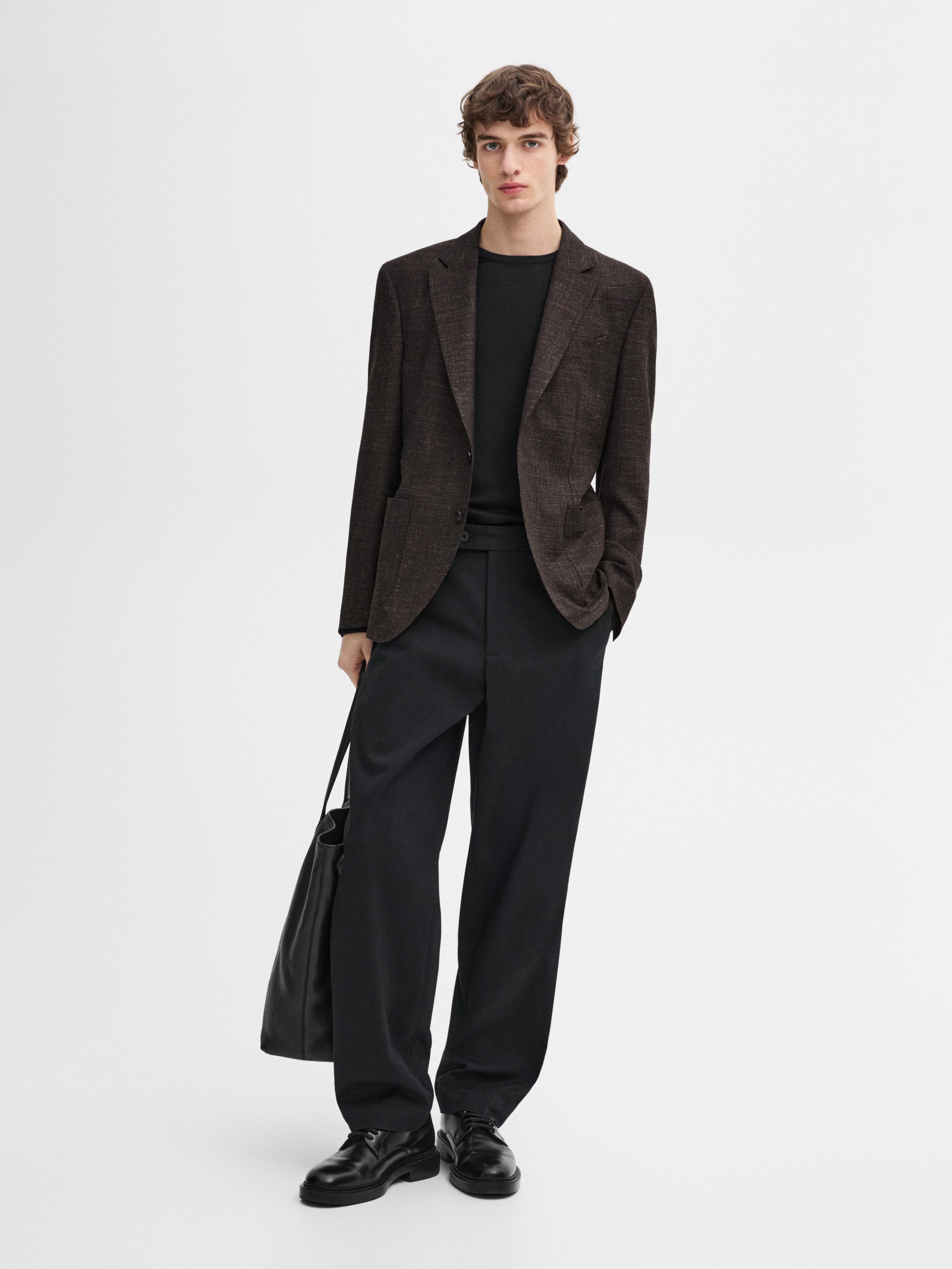 Elegancka Marynarka Z Mieszanki We ny Br zowy Dressy Massimo Dutti elegancka-marynarka-z-mieszanki-we-ny-br-zowy-dressy-massimo-dutti