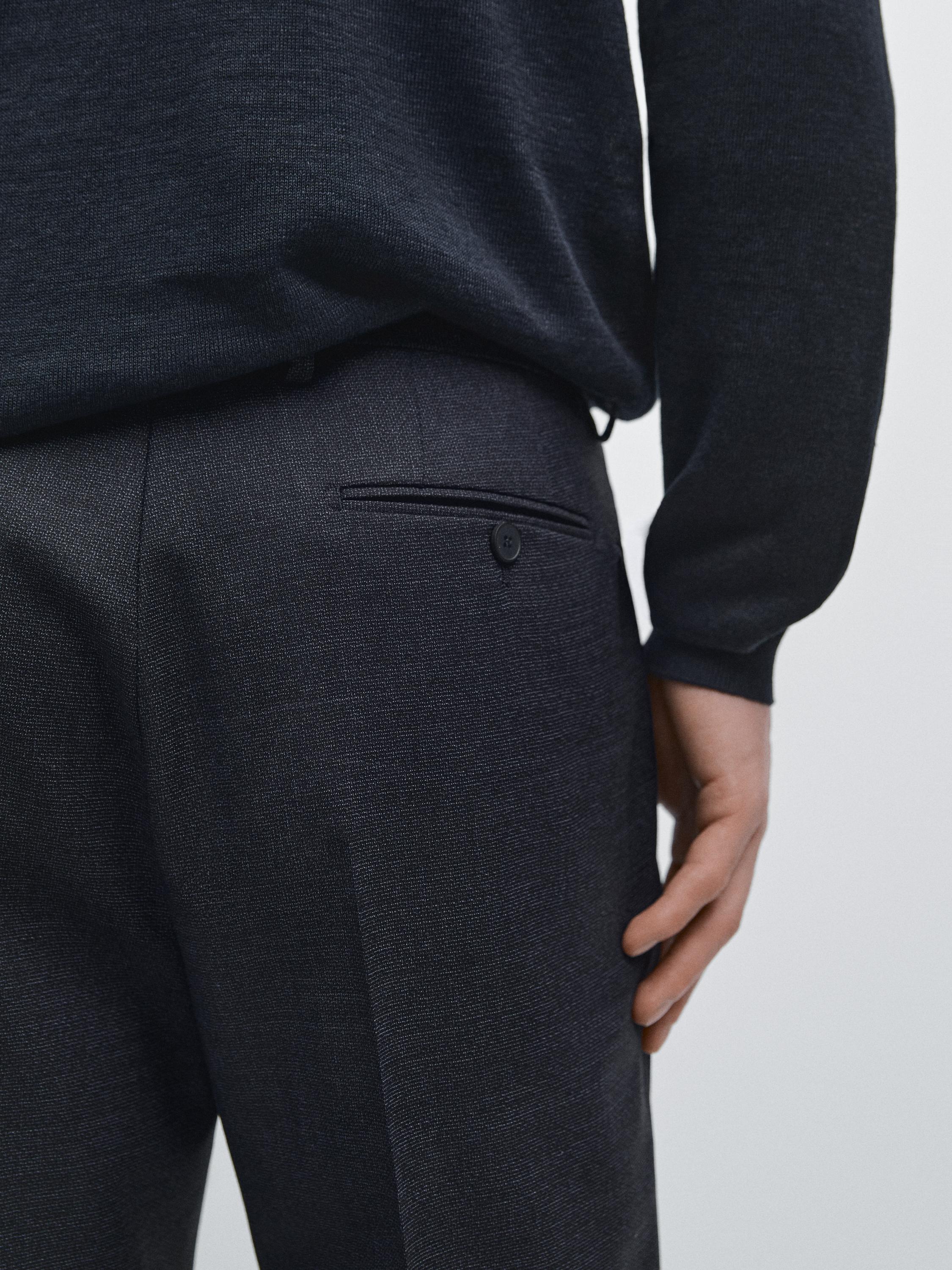 Cold wool suit trousers — INDIGO