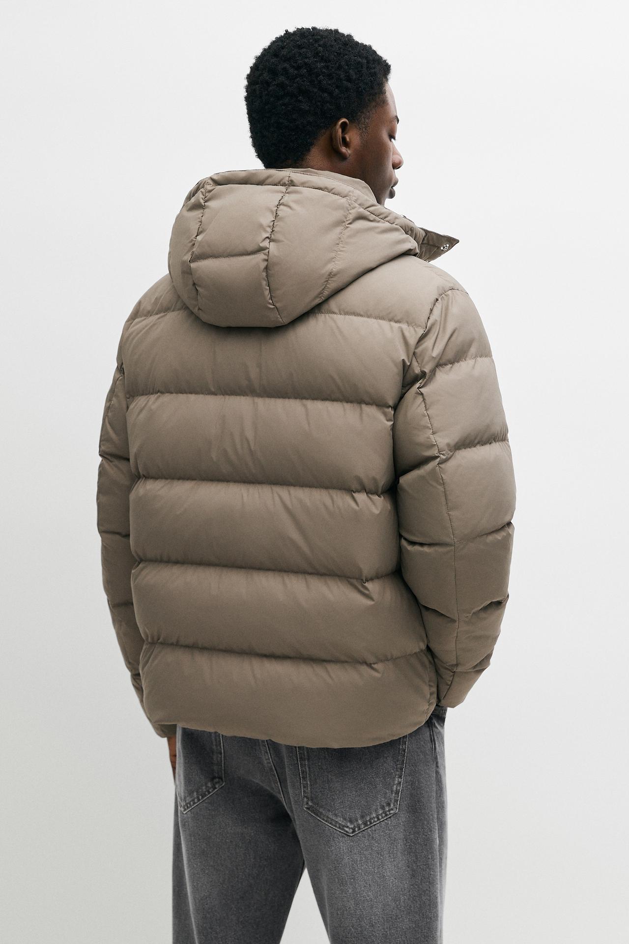 Hooded down jacket — MINK