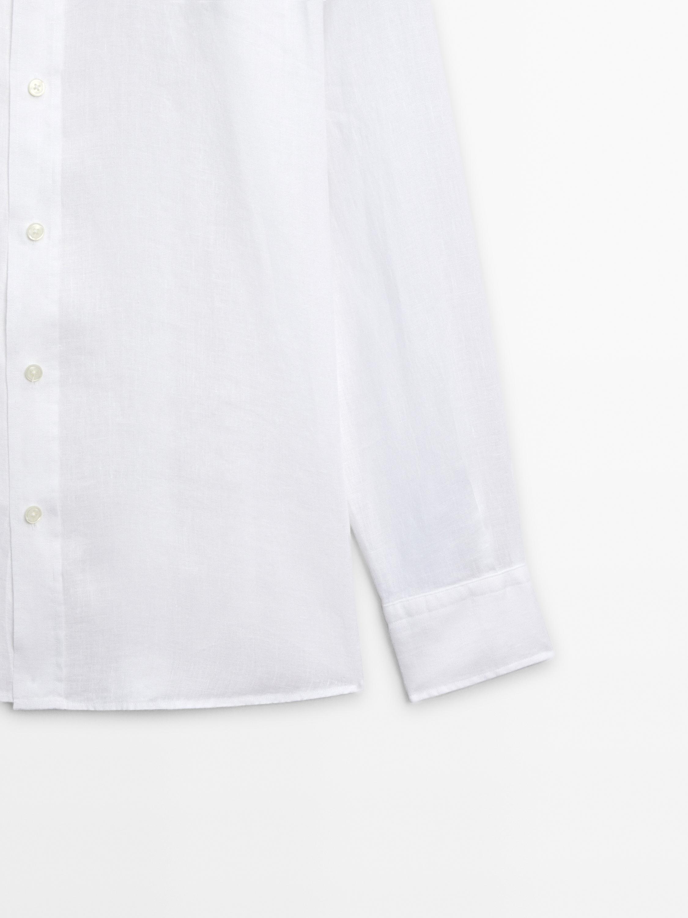 Camisa regular fit 100% linho