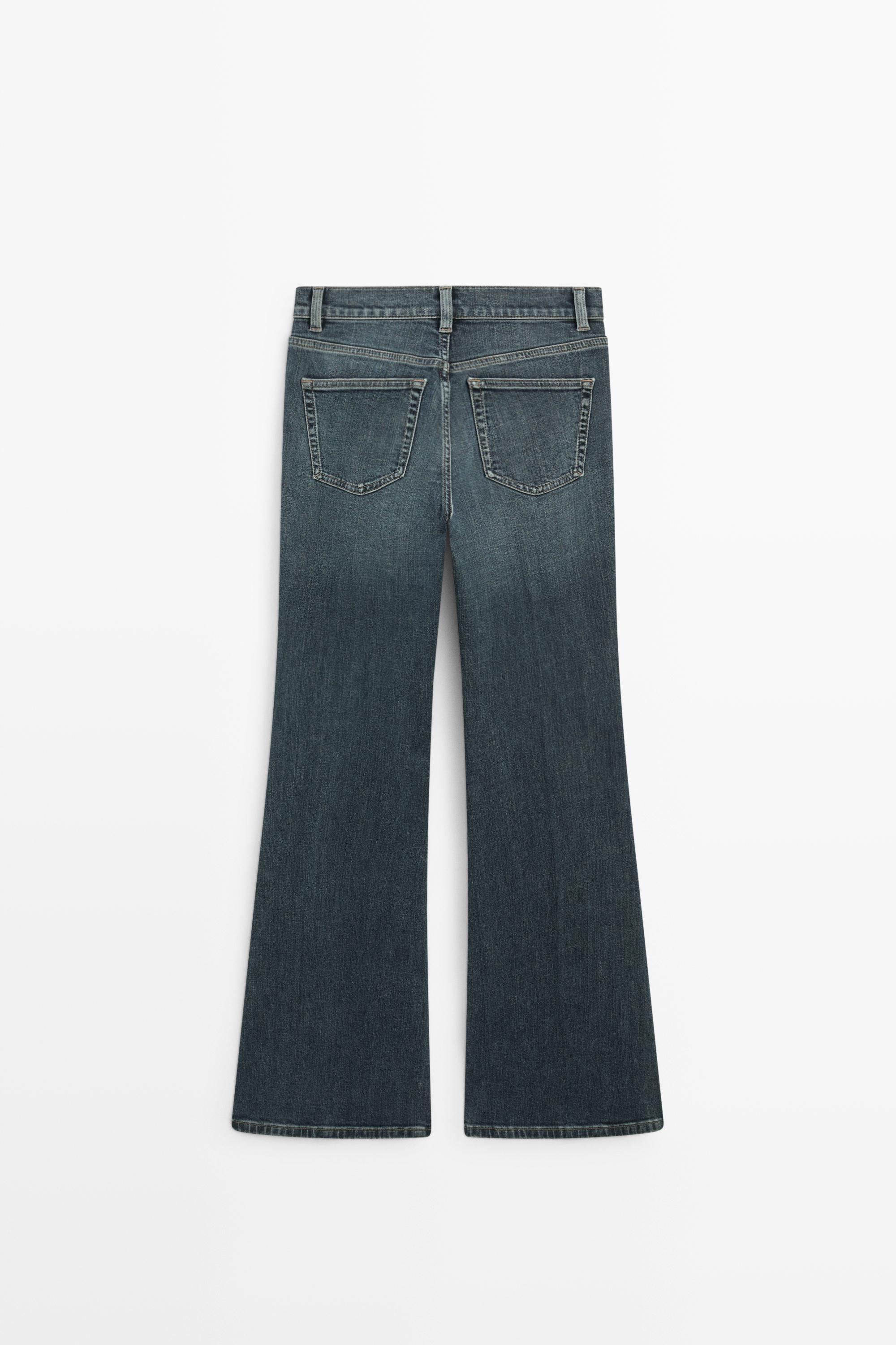 High-waist skinny flare jeans
