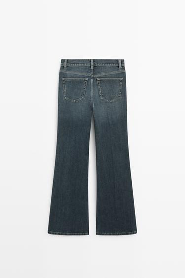 High-waist skinny flare jeans — Dark blue 6