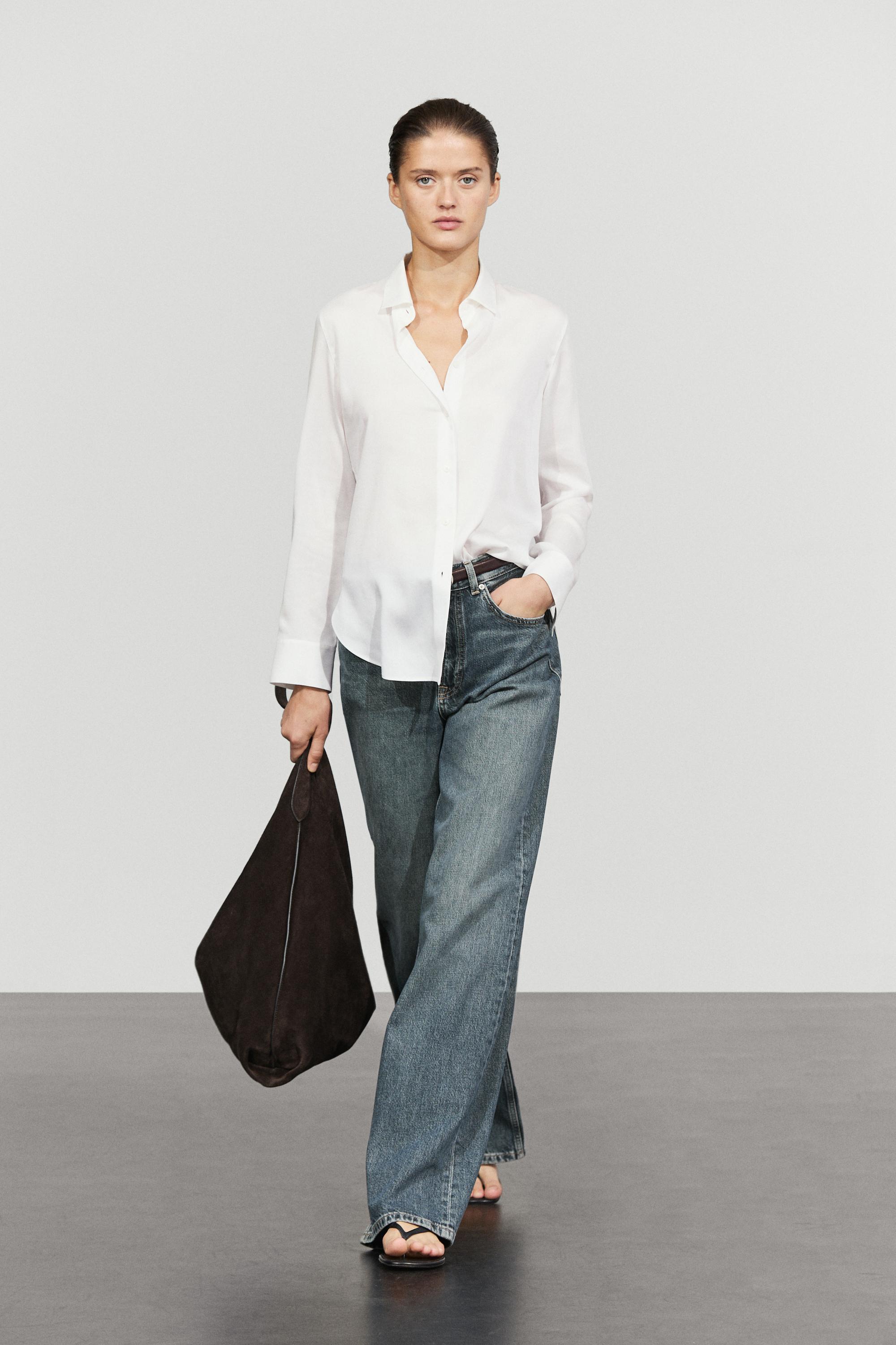 Fluid lyocell shirt — WHITE