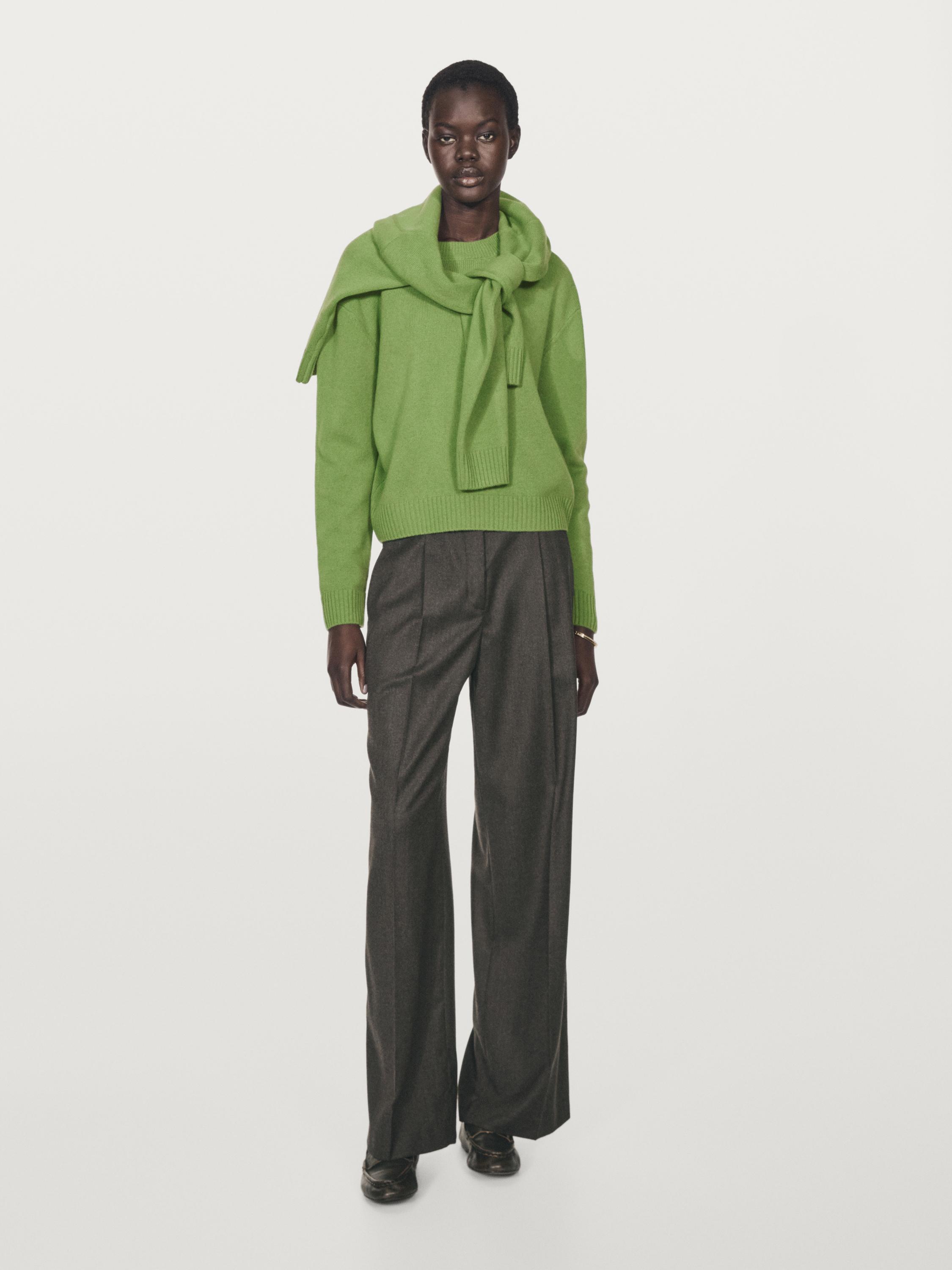 Pull col rond en laine mélangée