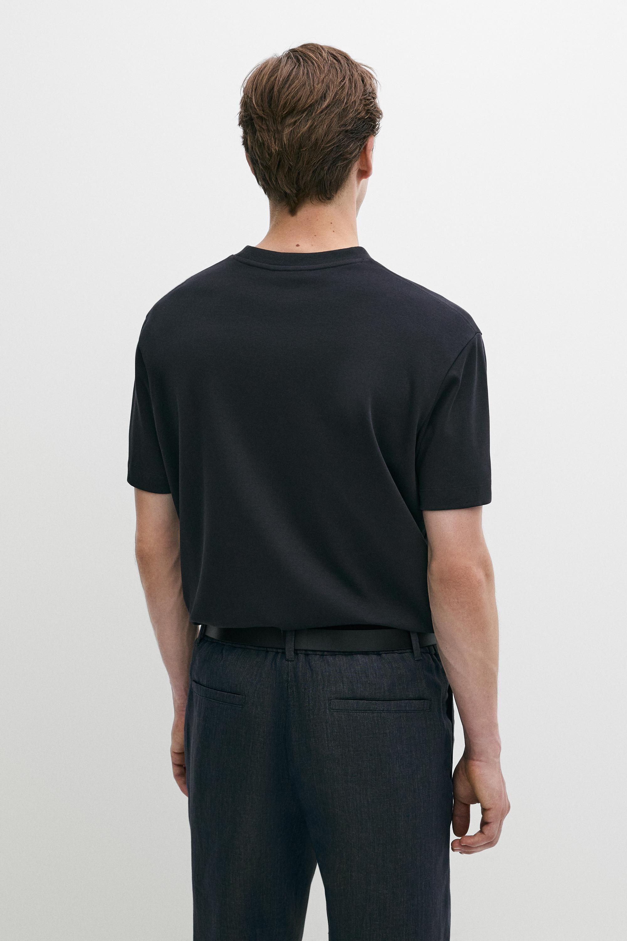 100% cotton short sleeve T-shirt — NAVY BLUE