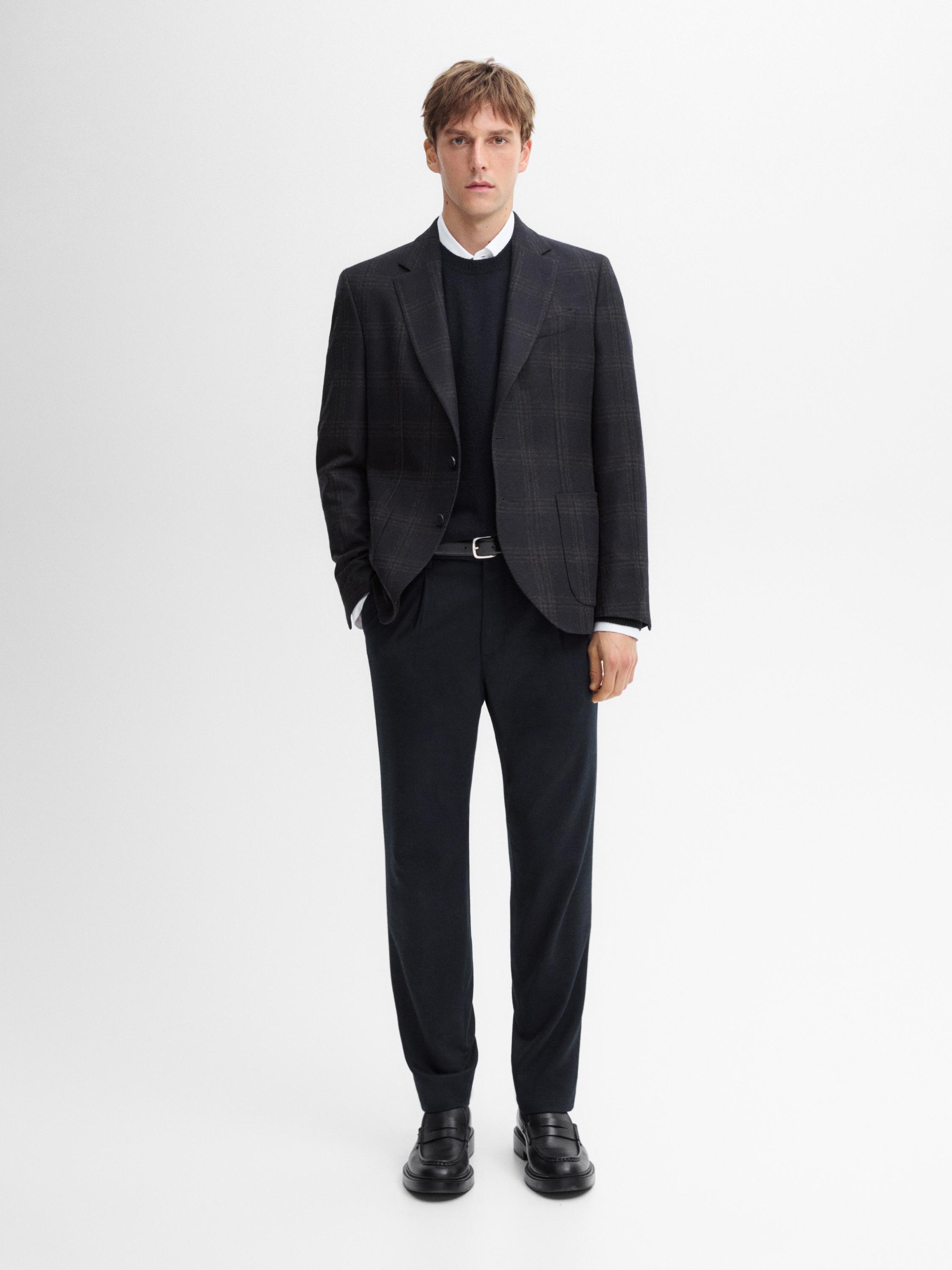 Wool And Cashmere Blazer Navy Blue Dressy Massimo Dutti wool-and-cashmere-blazer-navy-blue-dressy-massimo-dutti