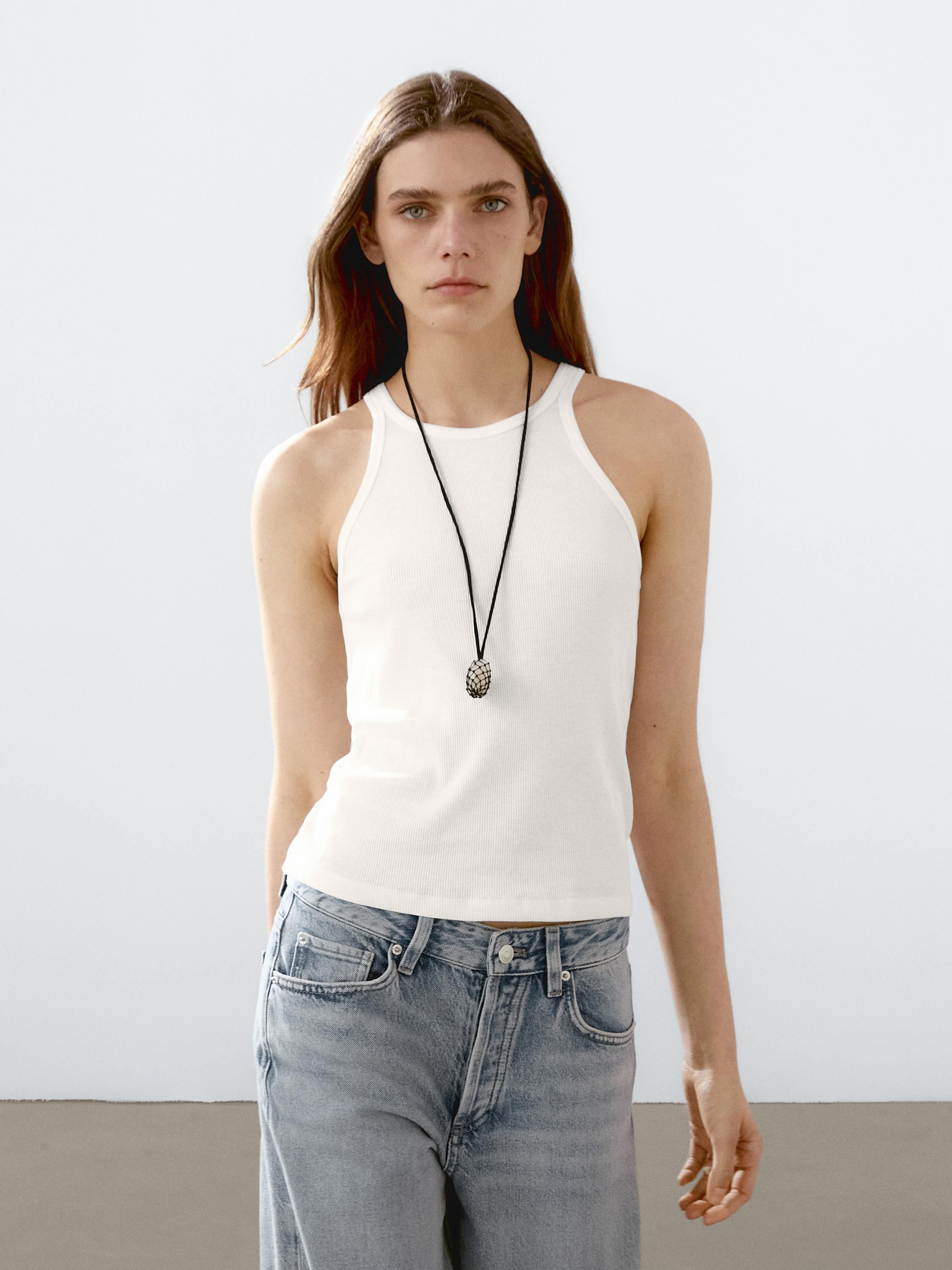 100% cotton halter top