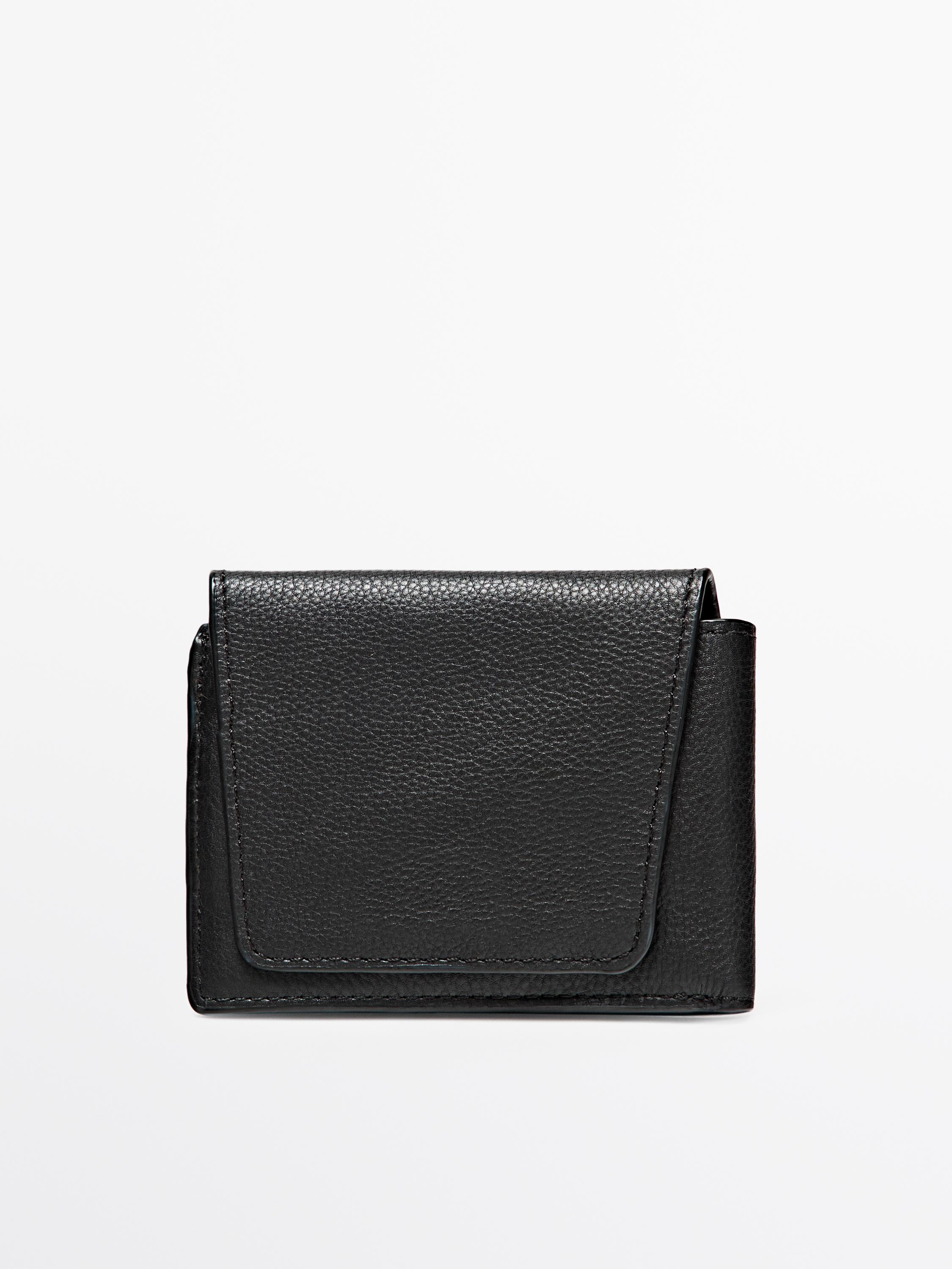 Nappa leather wallet — BLACK (alternate view)