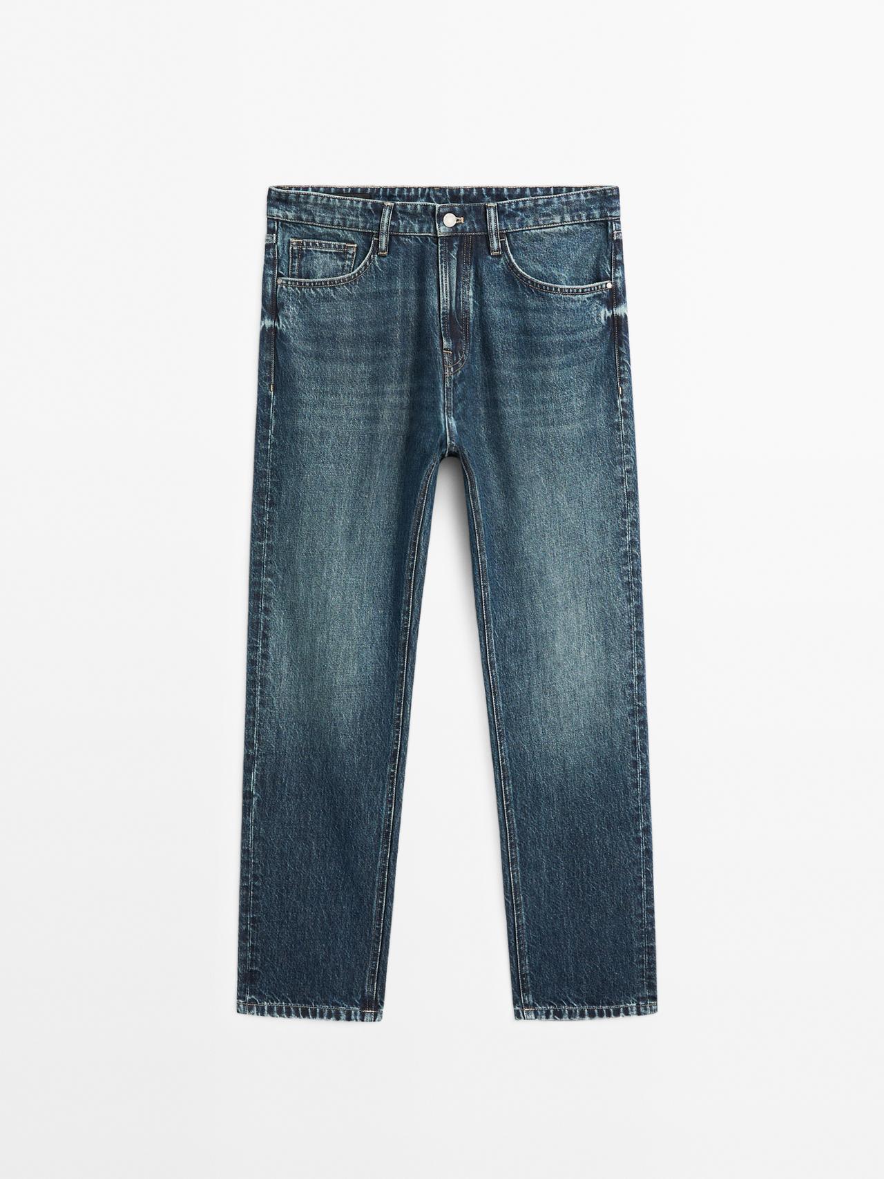 Massimo Dutti - Herre - Tapered Fit Jeans - Blå - 32