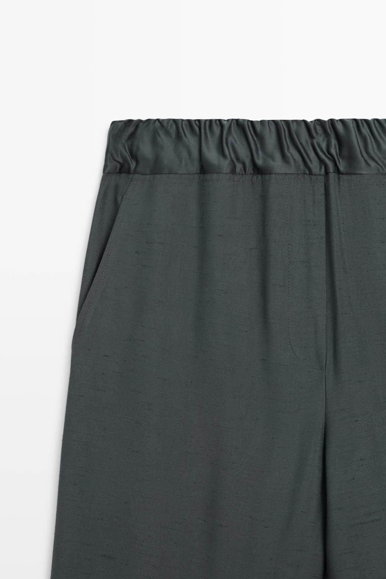 Studio total look elasticated pants — PETROLEUM