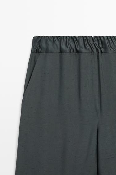 Studio total look elasticated pants — PETROLEUM 6