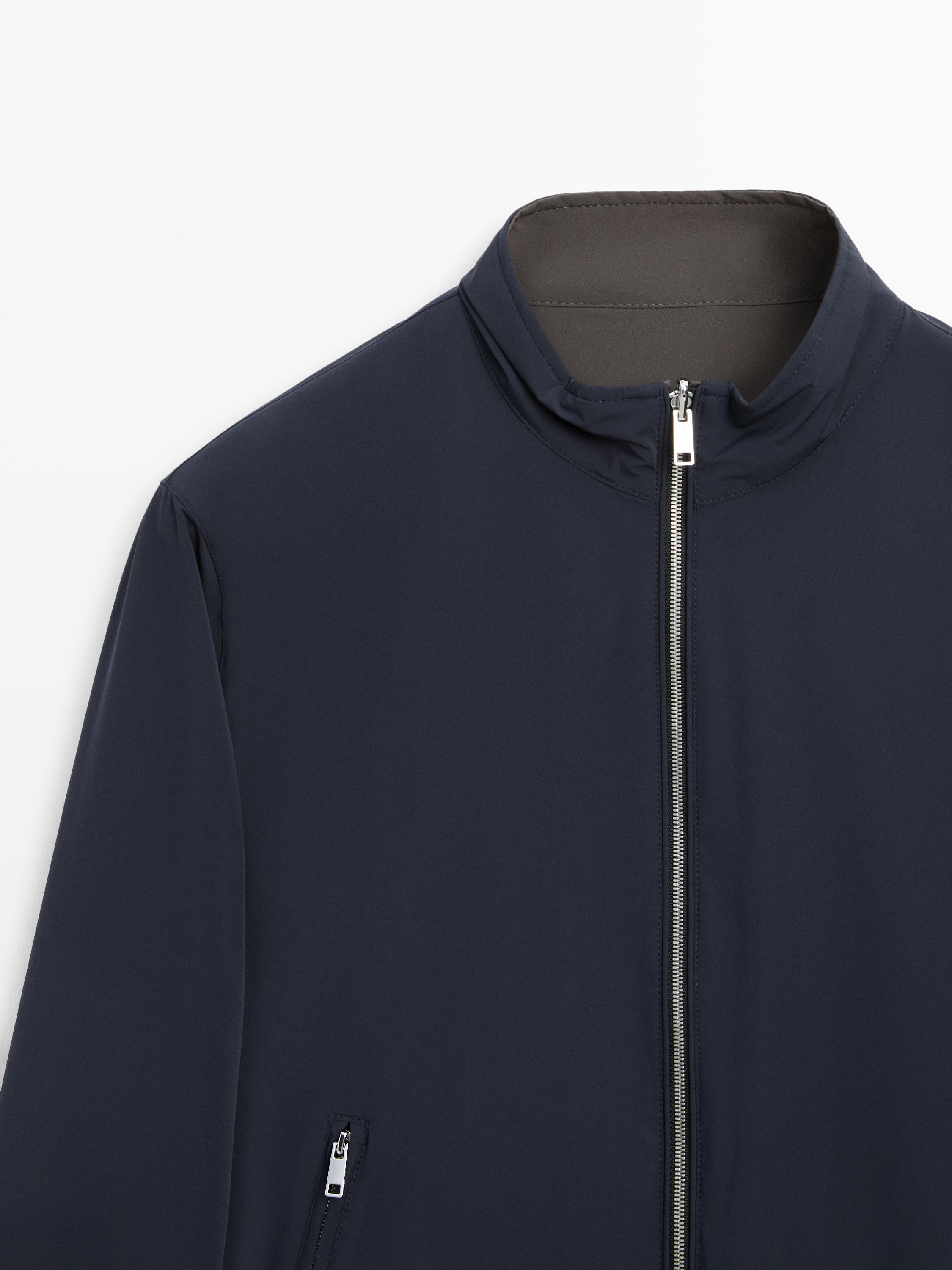 Short reversible jacket — NAVY BLUE