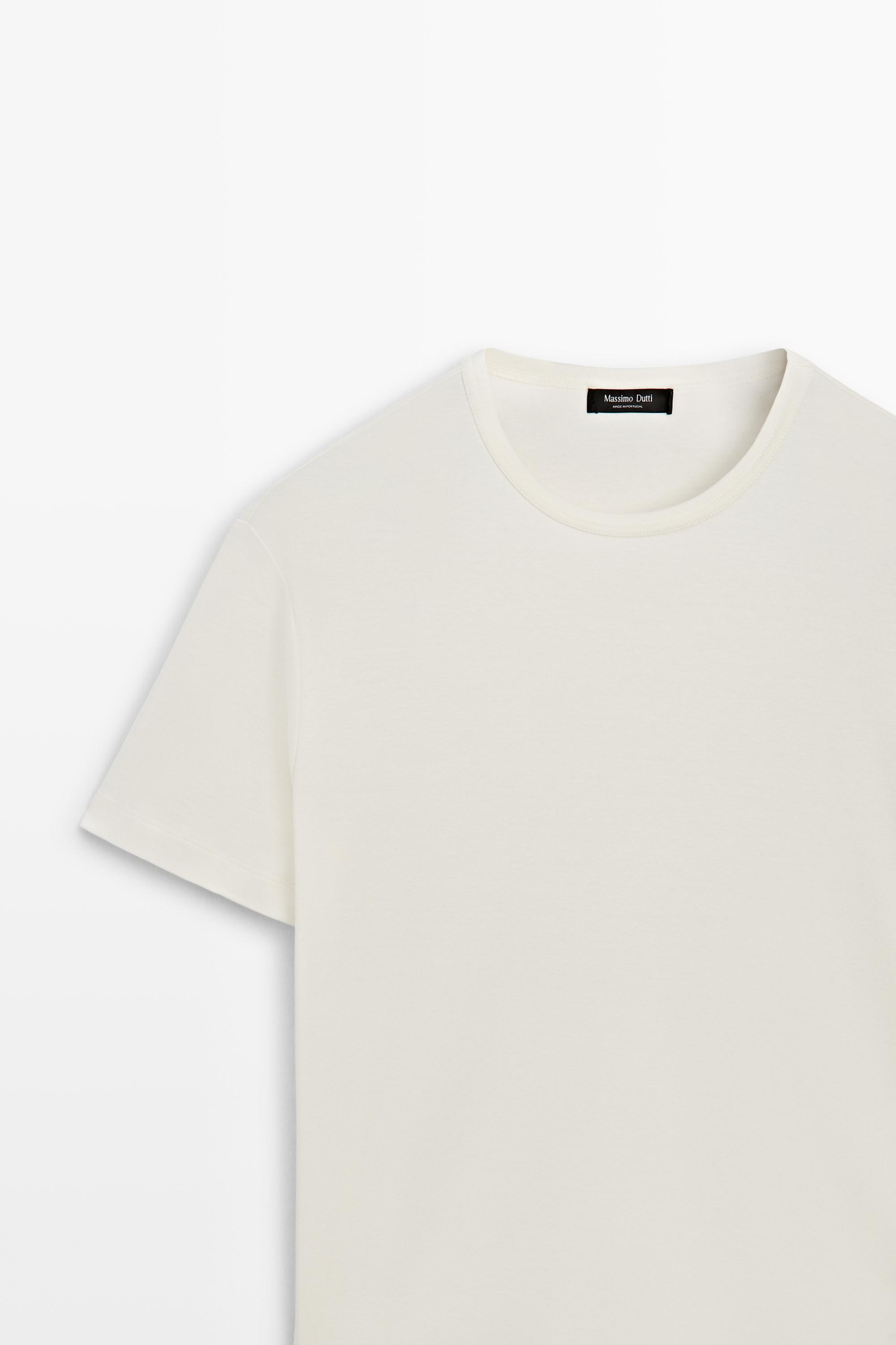 100% Cotton Short-Sleeve T-Shirt — Vanilla