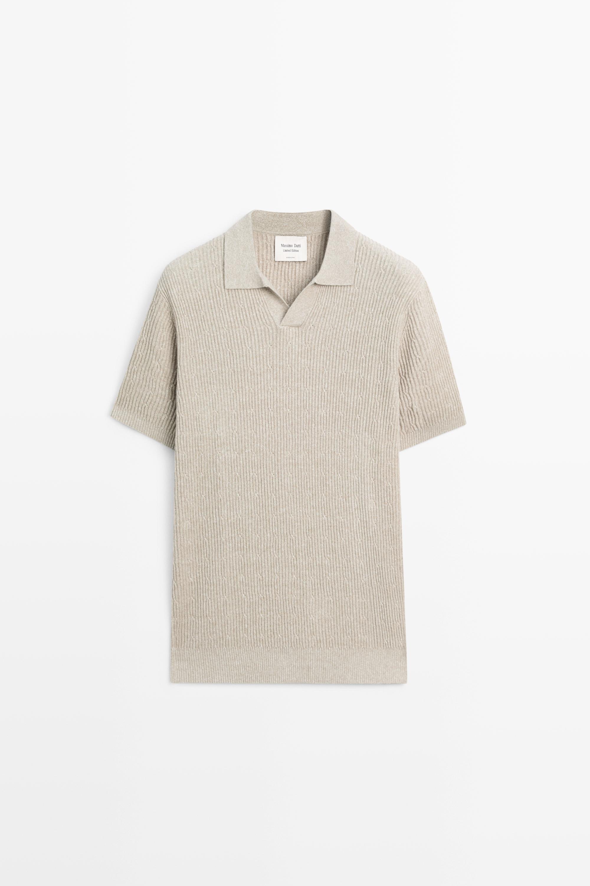 Cable-knit polo sweater - LIMITED EDITION — GREENISH