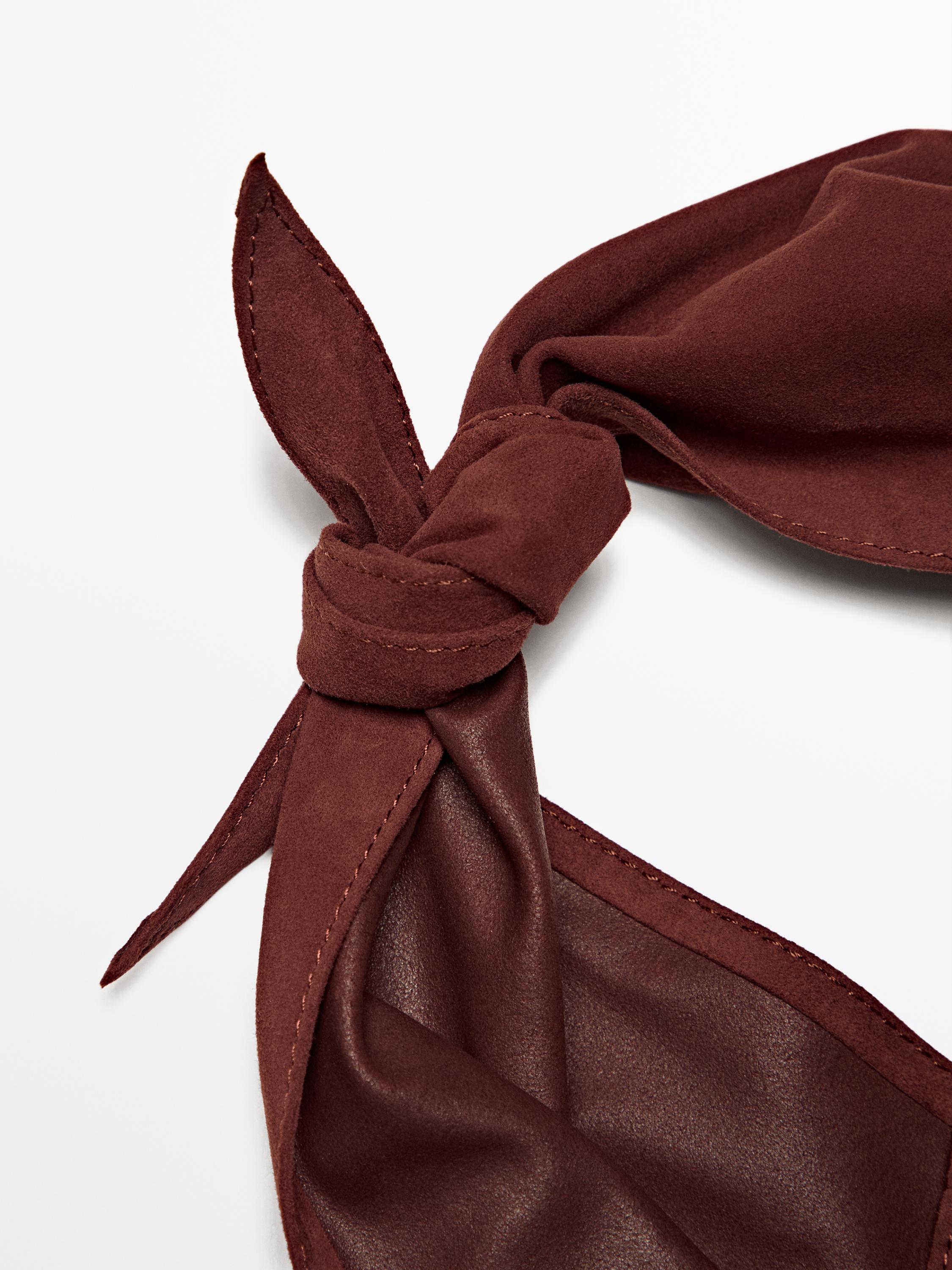 Suede leather bandana