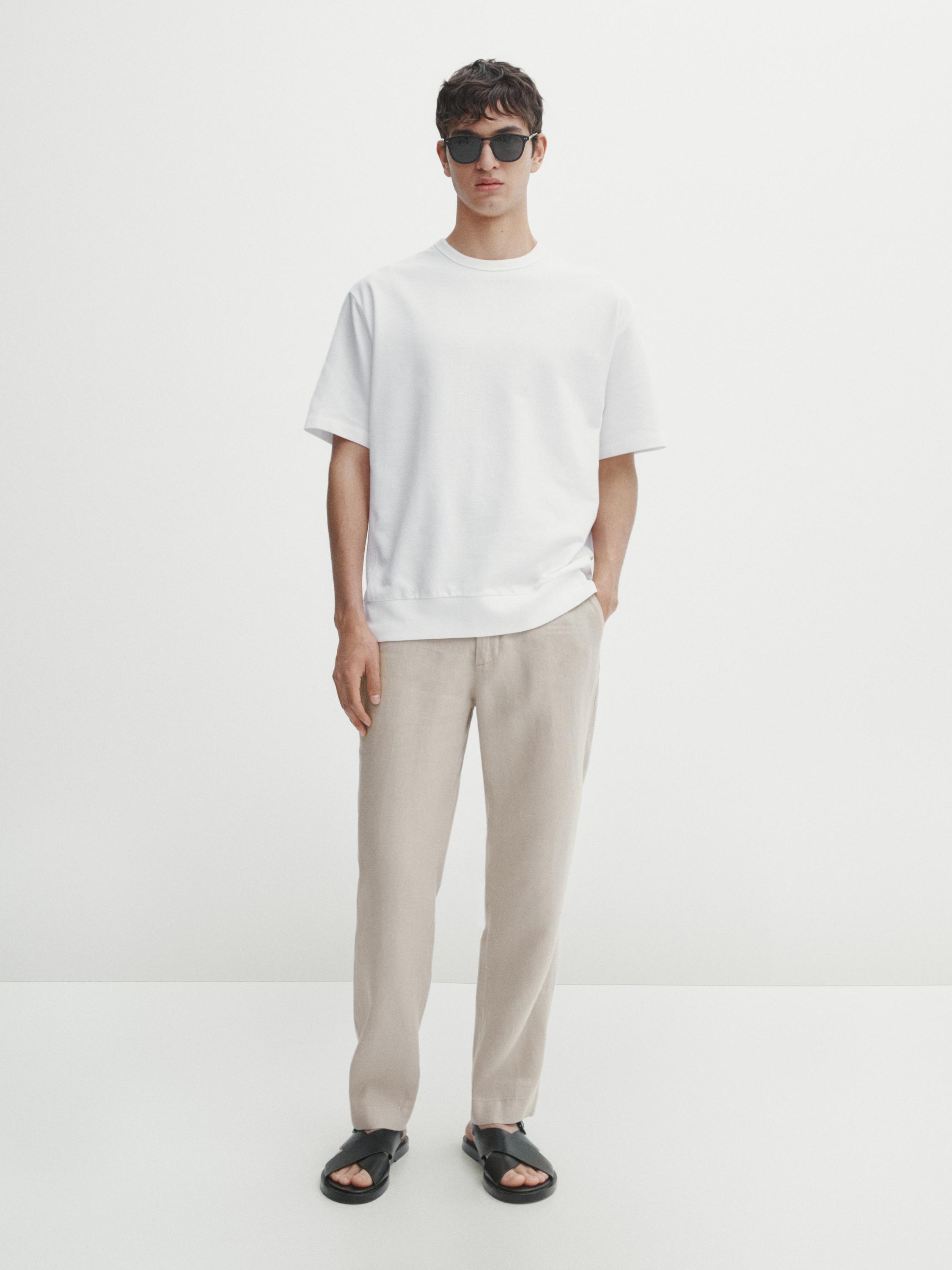 Sweat à manches courtes en coton mélangé