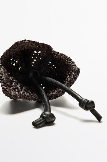 Raffia tulip charm — BROWN 4