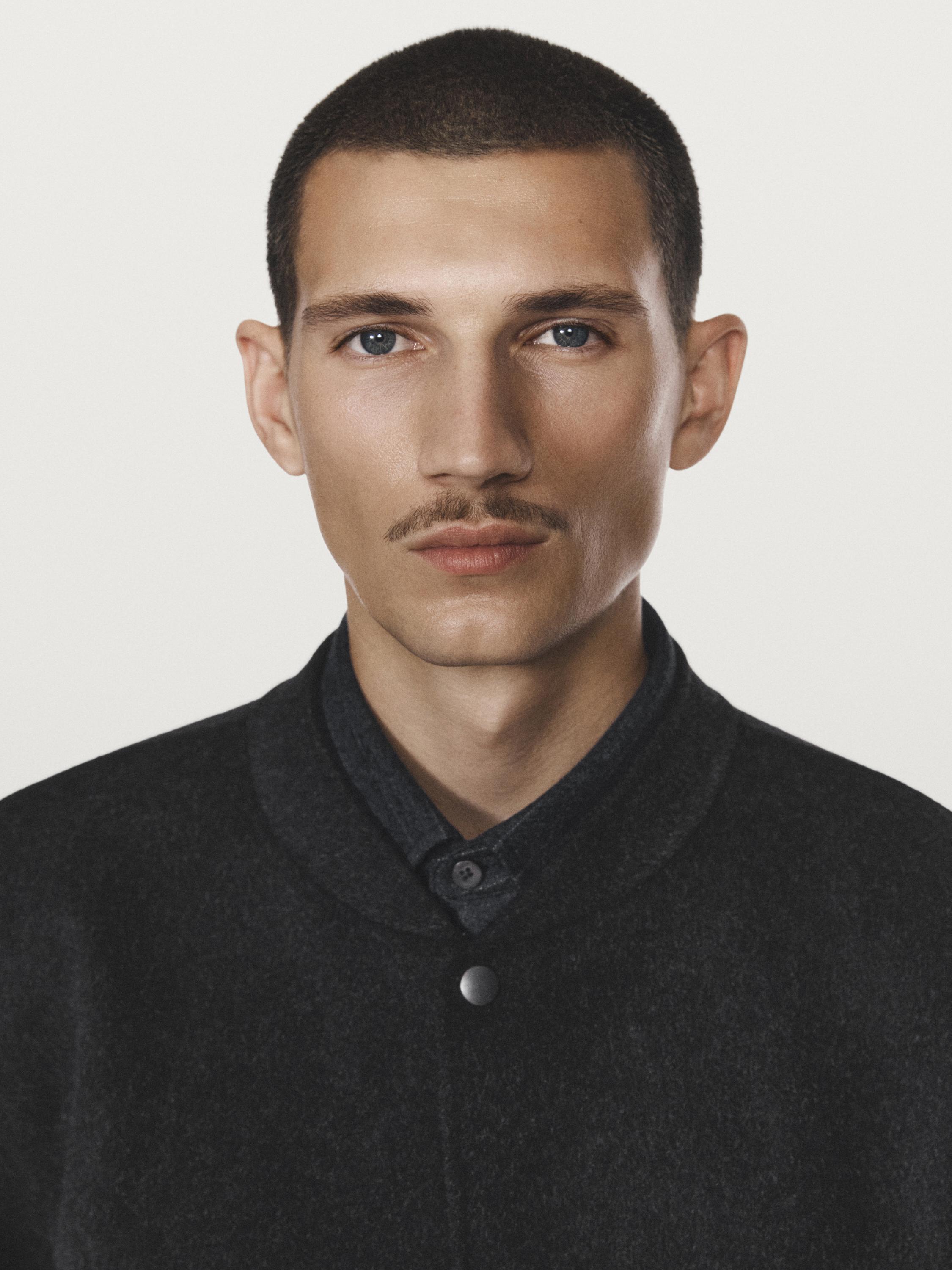 Double wool blend bomber jacket