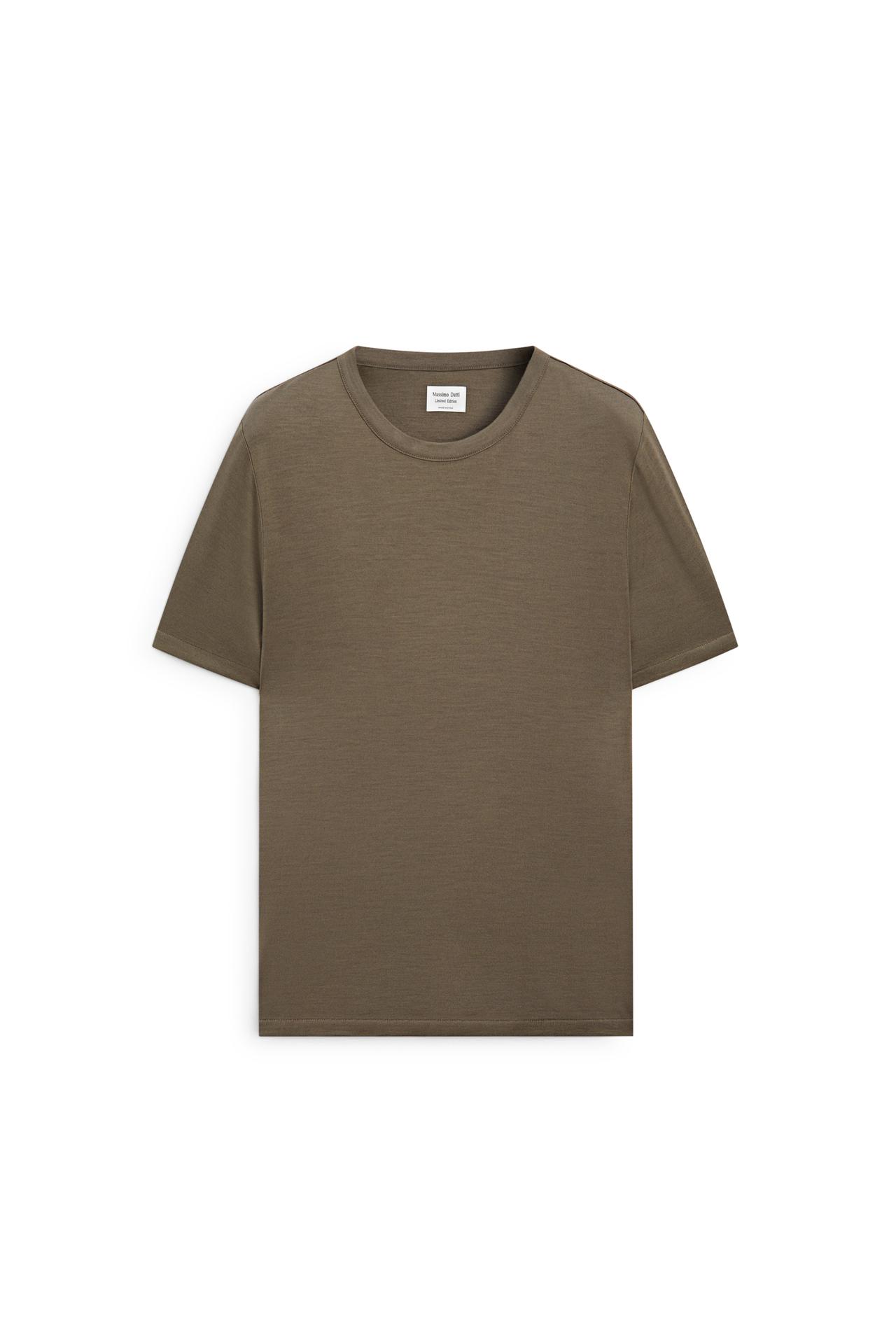 100% wool short sleeve T-shirt - LIMITED EDITION — MARINE GREEN